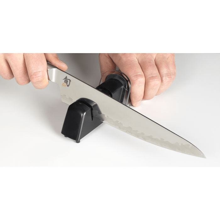 Shun Kai Diamond & Ceramic Retractable Knife Sharpener - Professional Kitchen Tool for Chefs & Home Cooks - Perfect for Sharpening Kitchen, Pocket & Hunting Knives