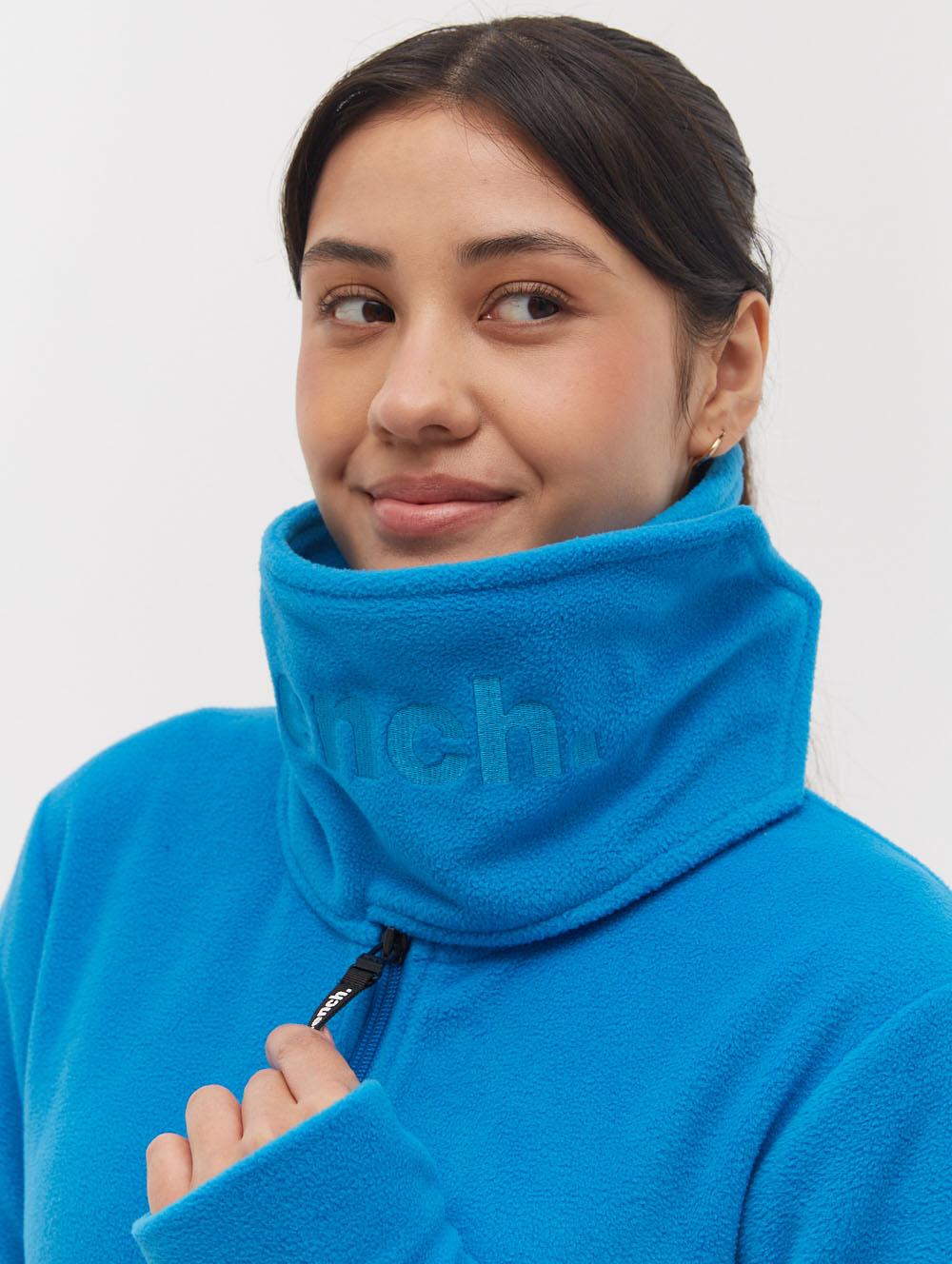 Women's Funnel Neck Microfleece Zip-Up Jacket - Soft Warm Winter Pullover for Outdoor Activities & Casual Wear