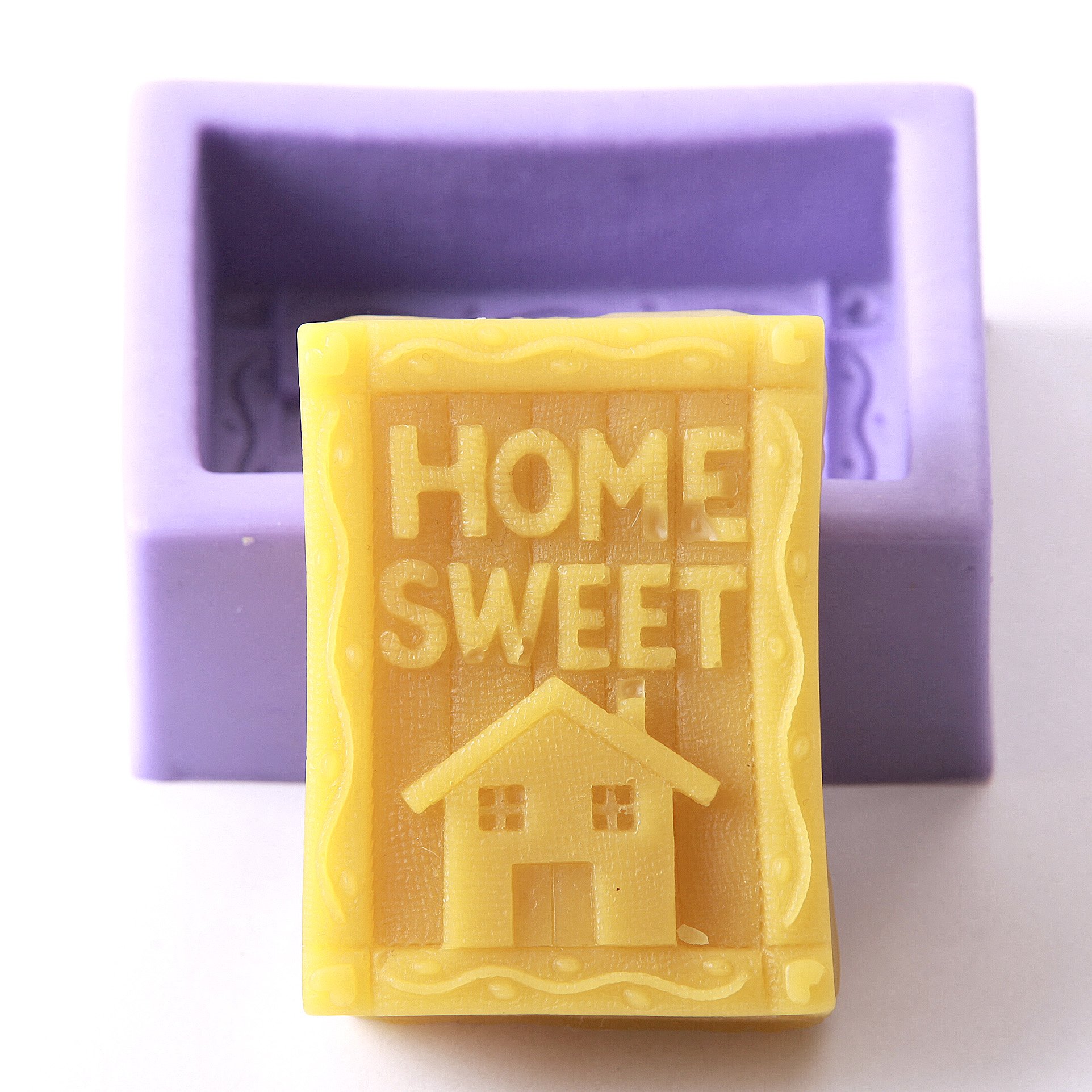 Premium Rectangle Silicone Baking Mold for Cakes, Brownies & Soap Making - Home Sweet Home Design | Perfect for DIY Desserts, Candles & Home Decor