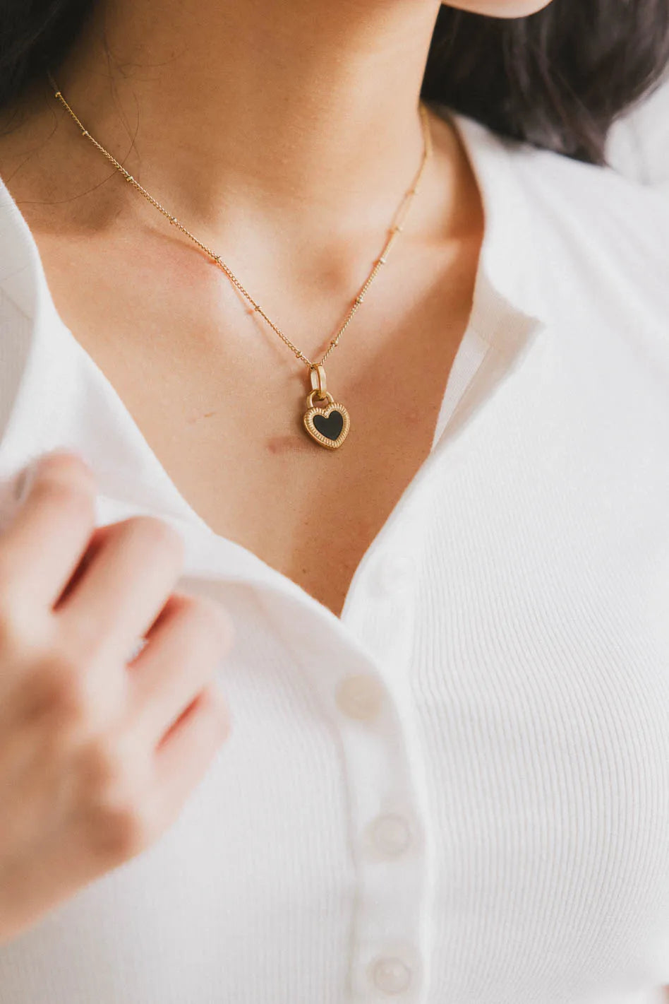Lochlyn Heart Necklace - Sterling Silver Pendant with 18K Gold Plating, Elegant Gift for Women, Perfect for Valentine's Day, Anniversary & Birthday - Jewelry for Everyday Wear & Special Occasions