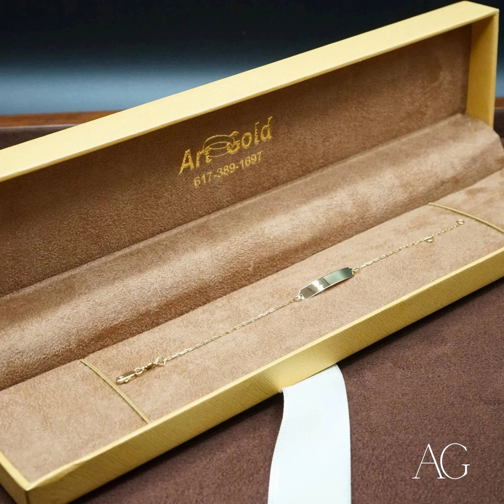 18K Solid Gold Kids ID Bracelet - Personalized Name Jewelry for Children - Perfect for Birthdays, Gifts & Special Occasions