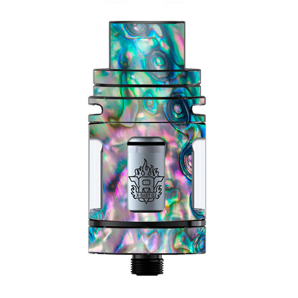 SMOK TFV8 Baby Tank Replacement Skin - Abalone Shell Design with Pink, Green & Blue Opal Finish | Durable & Stylish Vape Accessory for Enhanced Aesthetics | Perfect for Vaping Enthusiasts & Custom Mods