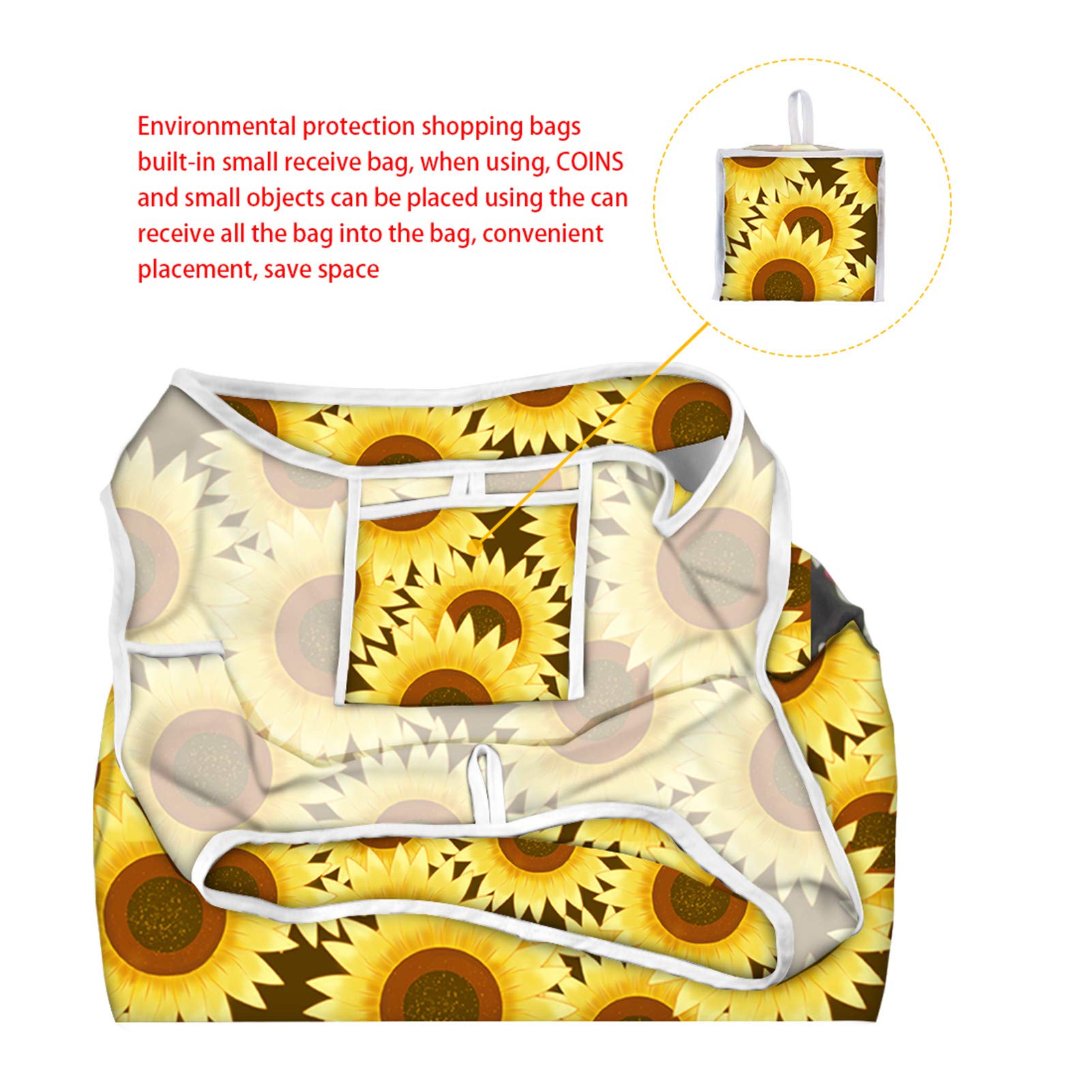 Belidome Cow Print Reusable Grocery Bags - Eco-Friendly Foldable Shopping Tote for Heavy Duty Use | Perfect for Farmers Markets, Grocery Shopping & Beach Trips