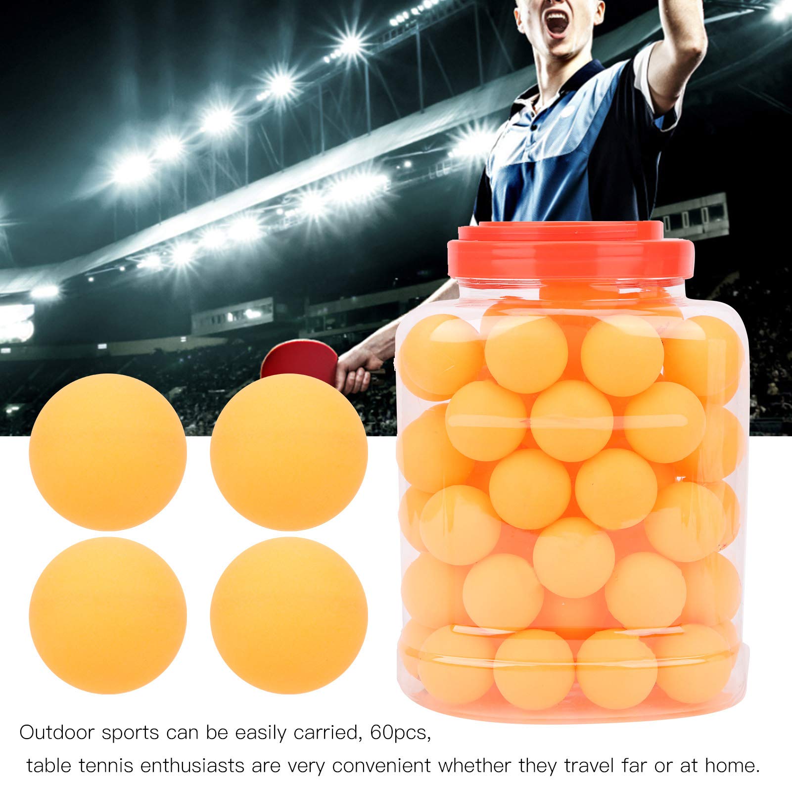 01 Bulk Outdoor Pong Balls - 100 Pack Durable Training Table Tennis Balls for Indoor & Outdoor Games, Practice, Tournaments (Yellow) - Perfect for Backyard Parties, Picnics, and Sports Training