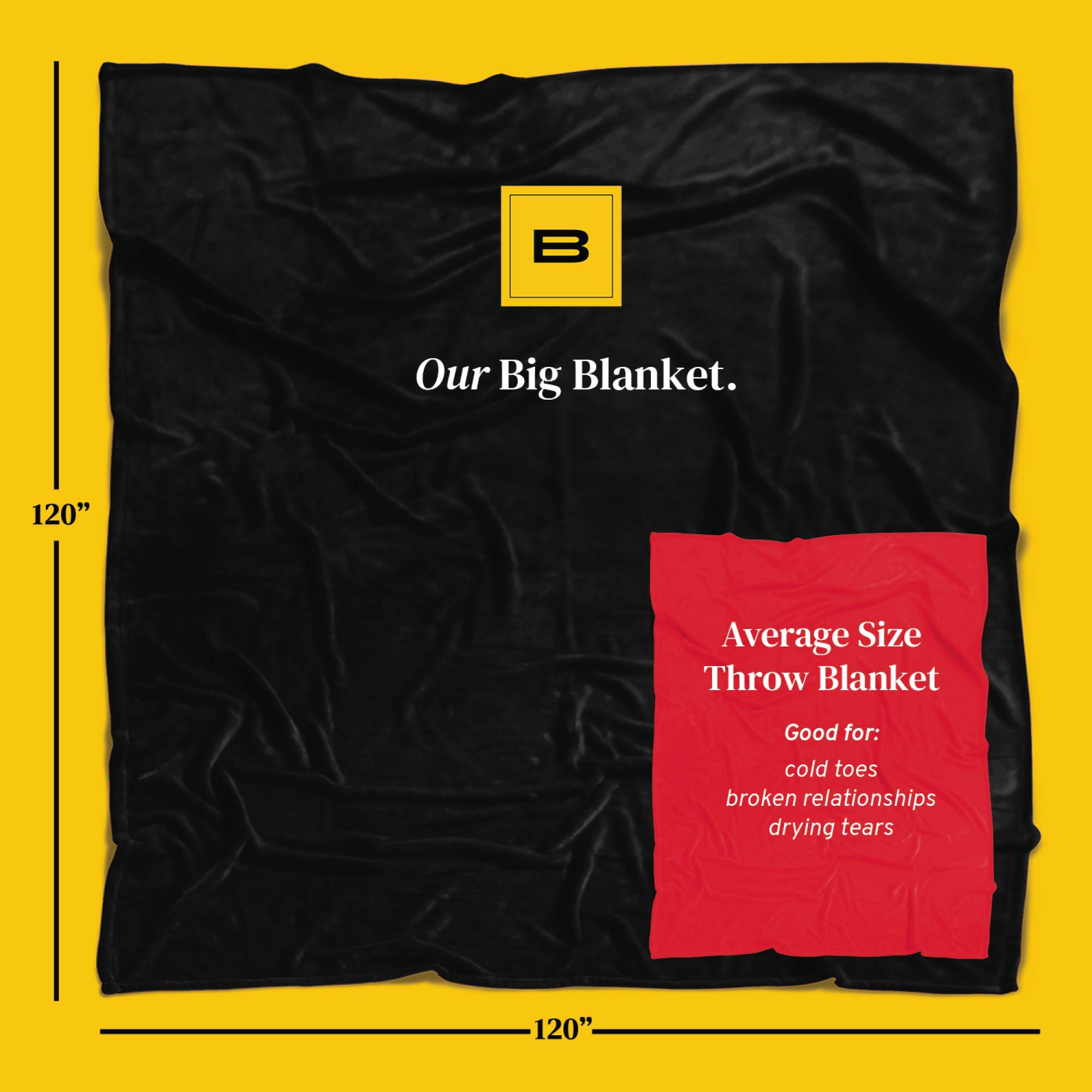 Big Stretch Blanket 10' x 10' - Oversized Soft Fleece Throw for Winter & Fall - Machine Washable Temperature Regulating Blanket - Perfect for Family Movie Nights, Camping Trips and Cozy Home Decor (Smoke Grey + Light Grey)