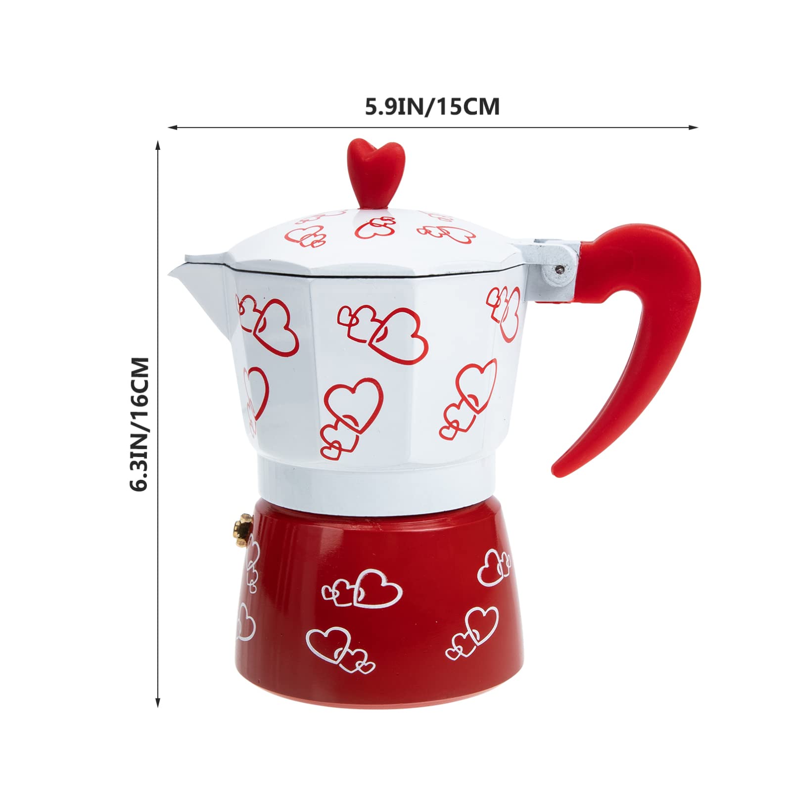 **Stovetop Espresso Maker - Italian Mocha Coffee Pot for Hand Brewing, 3-Cup Coffee Maker with Durable Aluminum Construction - Perfect for Home, Office & Camping Espresso Coffee Making**