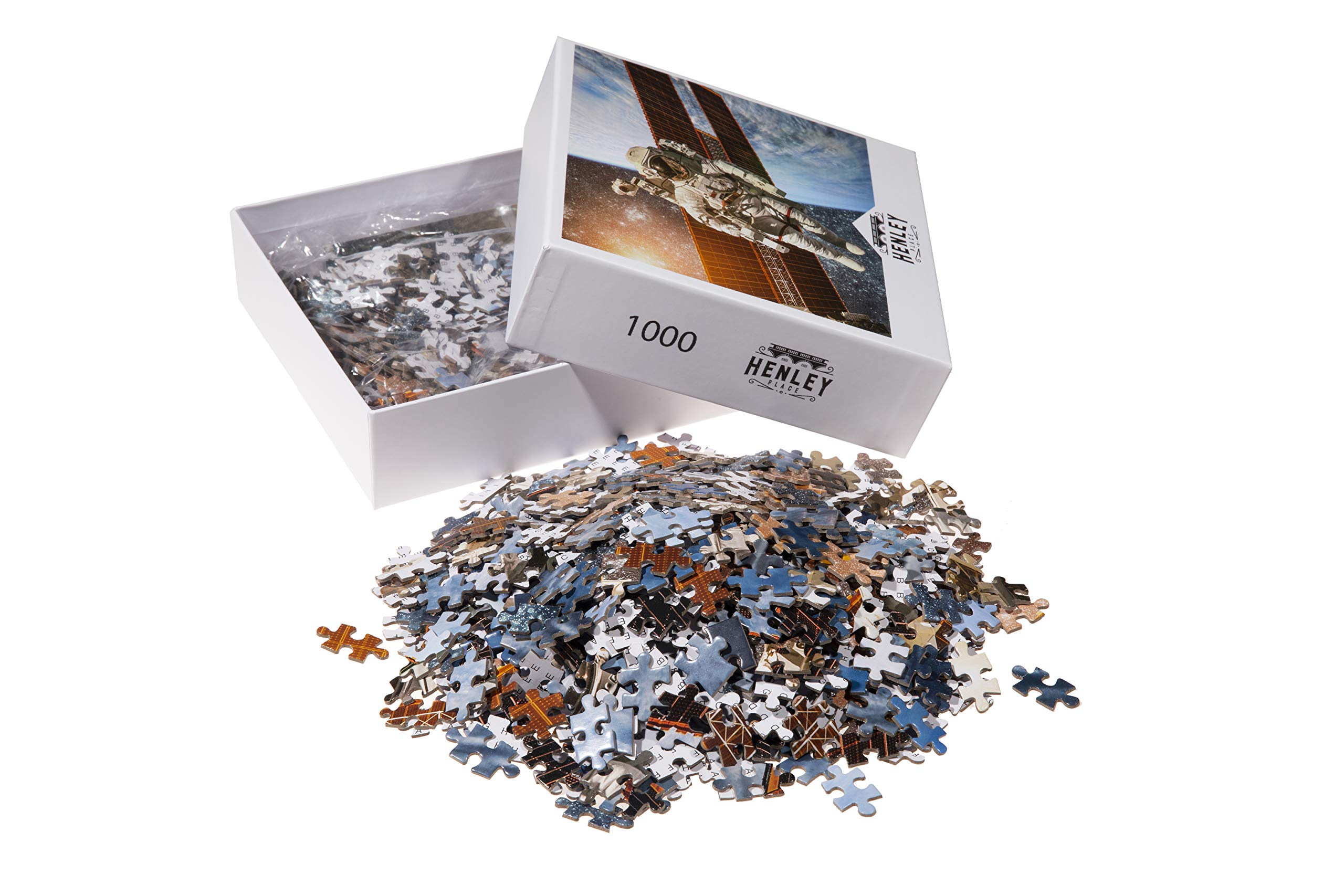 1000 Piece Space Jigsaw Puzzle for Adults - NASA Astronaut & Galaxy Puzzle with Fun Fact Poster, 20x27 Inches | Challenging Brain Teaser for Space Enthusiasts, Perfect for Family Game Night & STEM Education