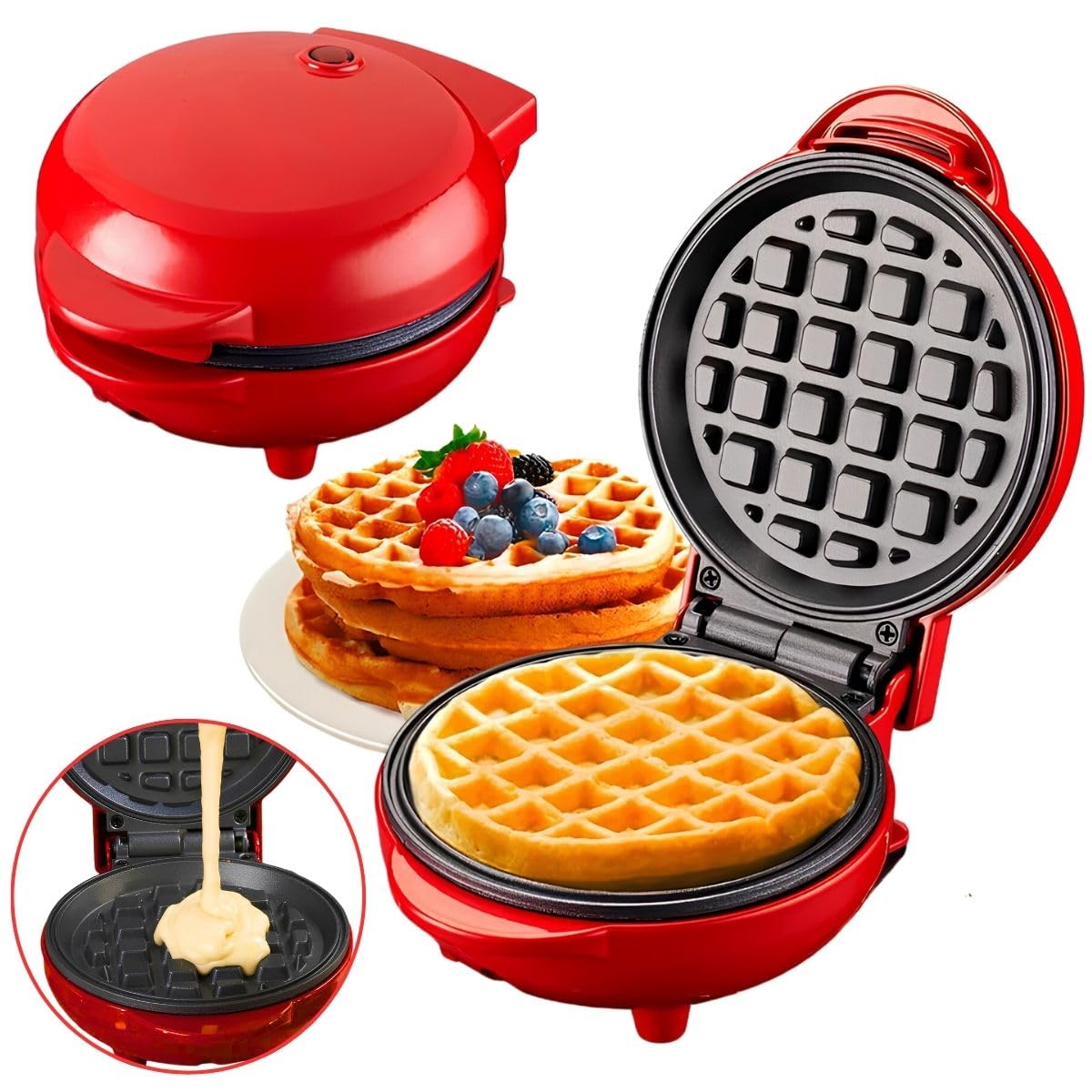 Professional Non-Stick 110V Electric Waffle Maker Machine - Perfect for Breakfast, Brunch, and Family Gatherings