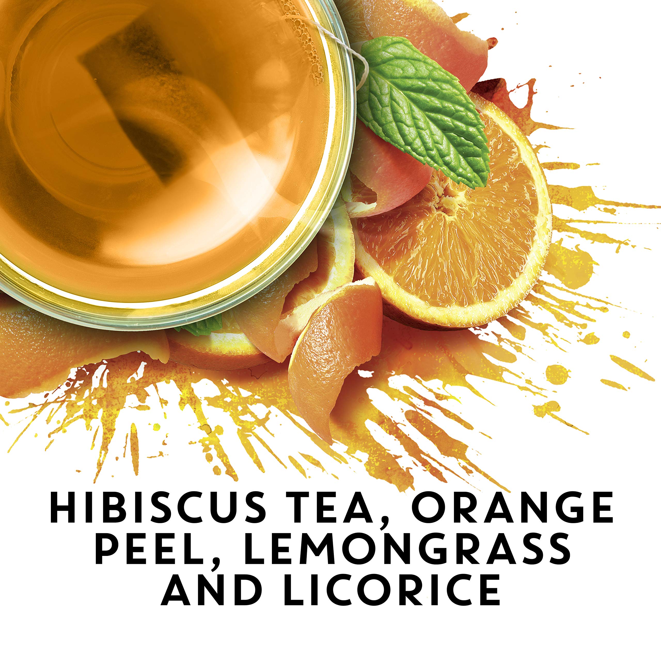 TAZO Wild Sweet Orange Herbal Tea Bags - Caffeine-Free, Unsweetened, 120 Count (20 Tea Bags x 6 Packs) | Refreshing Citrus Flavor for Relaxation, Iced Tea & Wellness Moments
