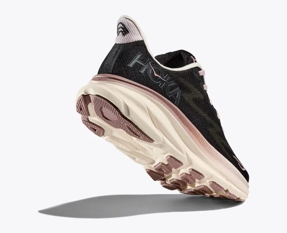 HOKA Women's Clifton 9 Running Shoes - Obsidian/Quartzite | Lightweight Cushioned Road Running Sneakers for Women | Perfect for Marathon Training, Jogging & Everyday Wear