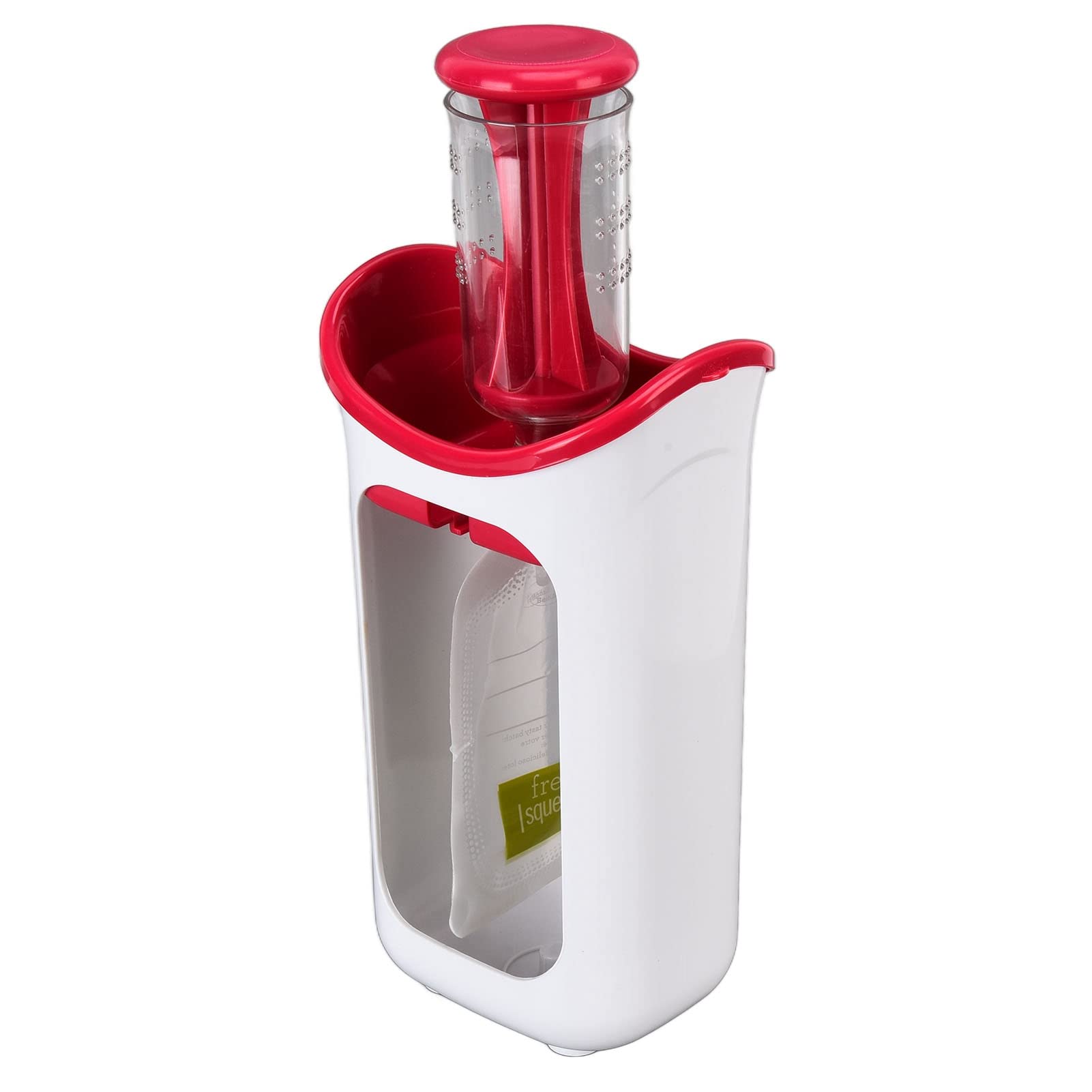 **Cosiki Baby Food Masher - Anti-Slip Silicone Manual Puree Squeezer for Infants | Portable Baby Puree Maker for Kitchen, Home & Restaurant (Red) | Perfect for Homemade Baby Food & On-the-Go Feeding**