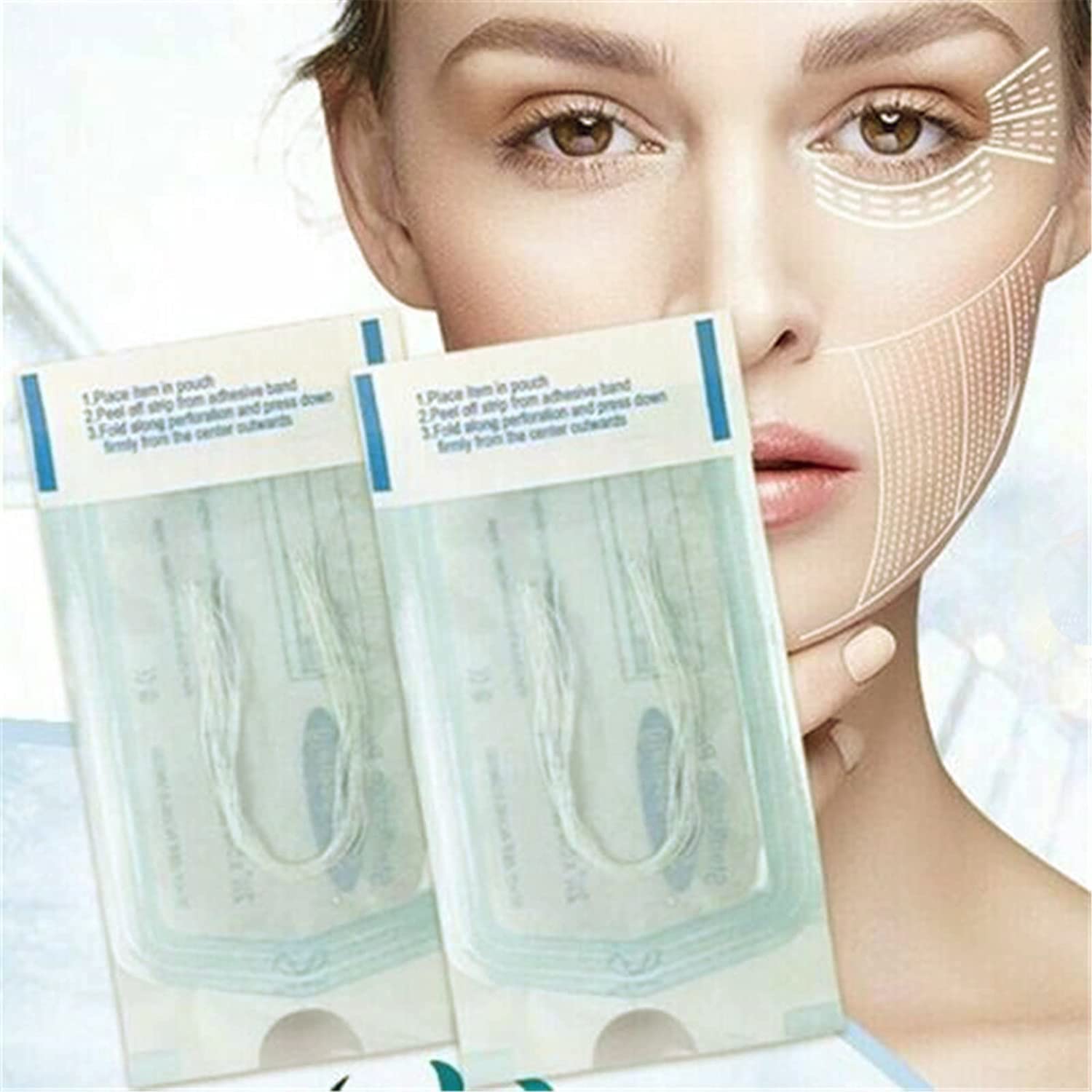 Absorbable Soluble Protein Threads for Instant Face Lift - Anti-Aging Wrinkle Firming & Skin Tightening Treatment - Reusable Collagen Threads to Reduce Fine Lines & Wrinkles for Women (12pcs) - Perfect for Home Facial Treatments & Professional Skin Care Routines