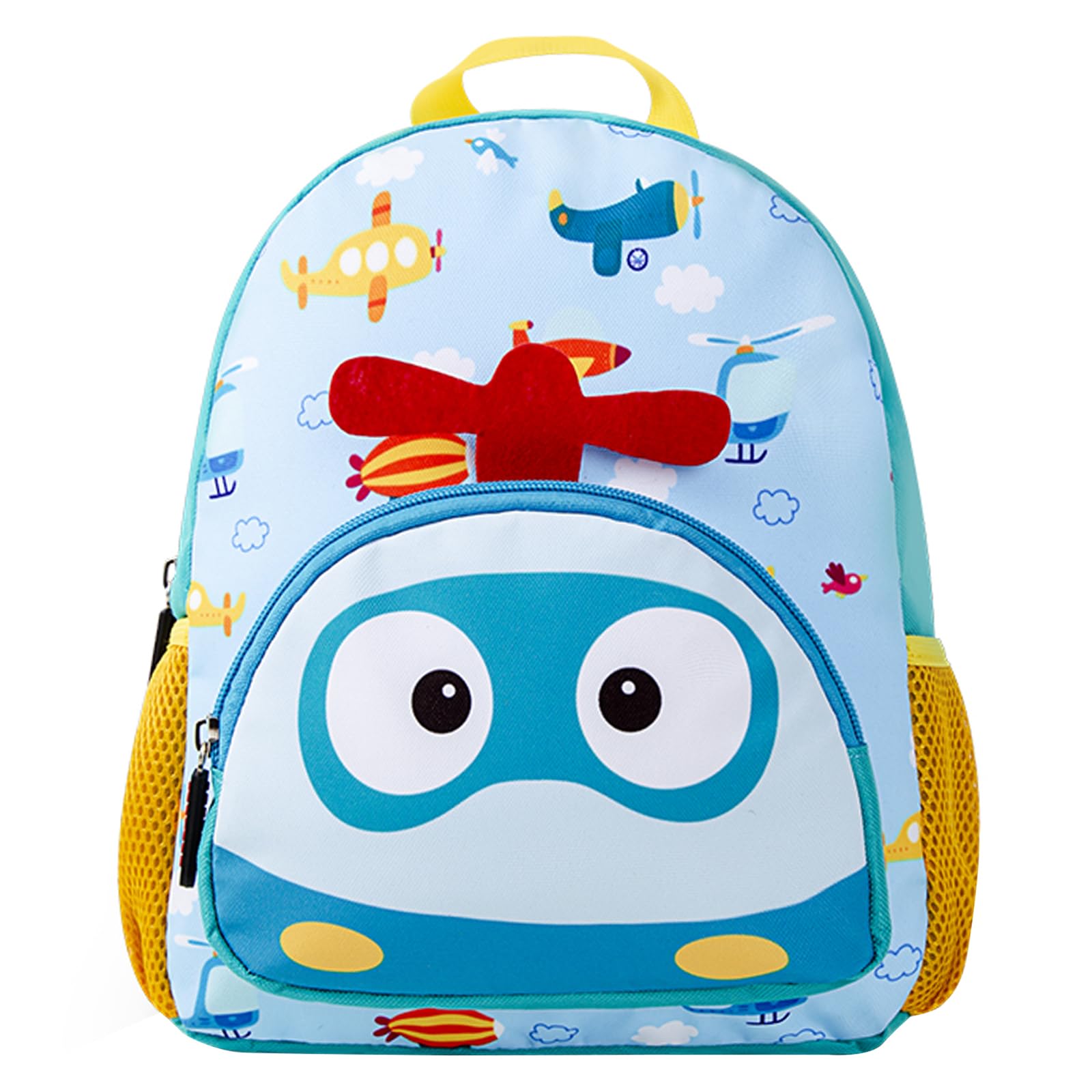 Lohol Toddler Backpack for Boys & Girls - Airplane Design Kids Backpack for Preschool, Daycare & Travel - Light Blue - Perfect for School, Outings & Family Trips