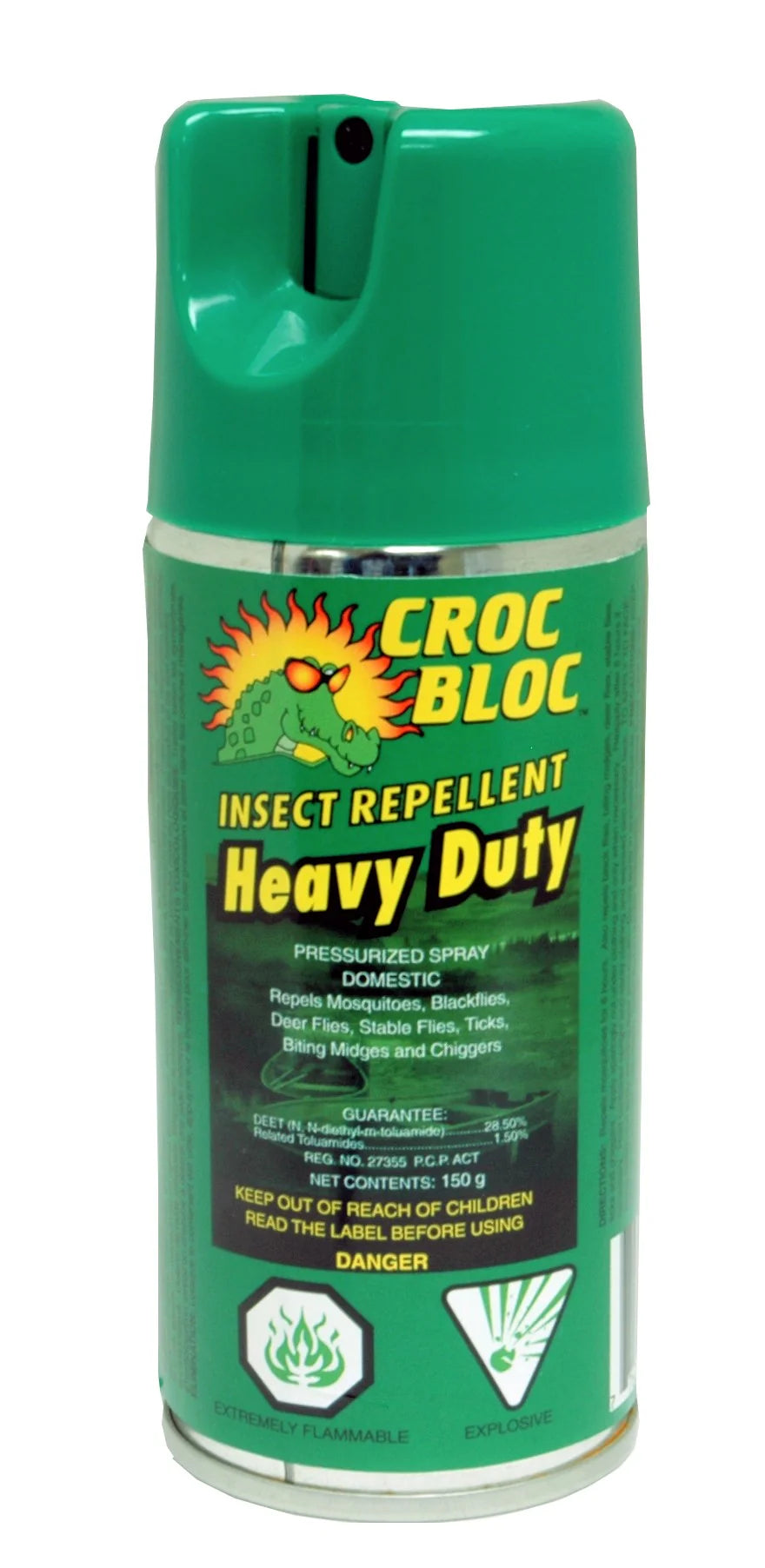 CROC BLOC Insect Repellent Spray - 28% DEET Formula (150g) | Effective Mosquito & Bug Protection for Outdoor Activities, Camping, Hiking & Travel