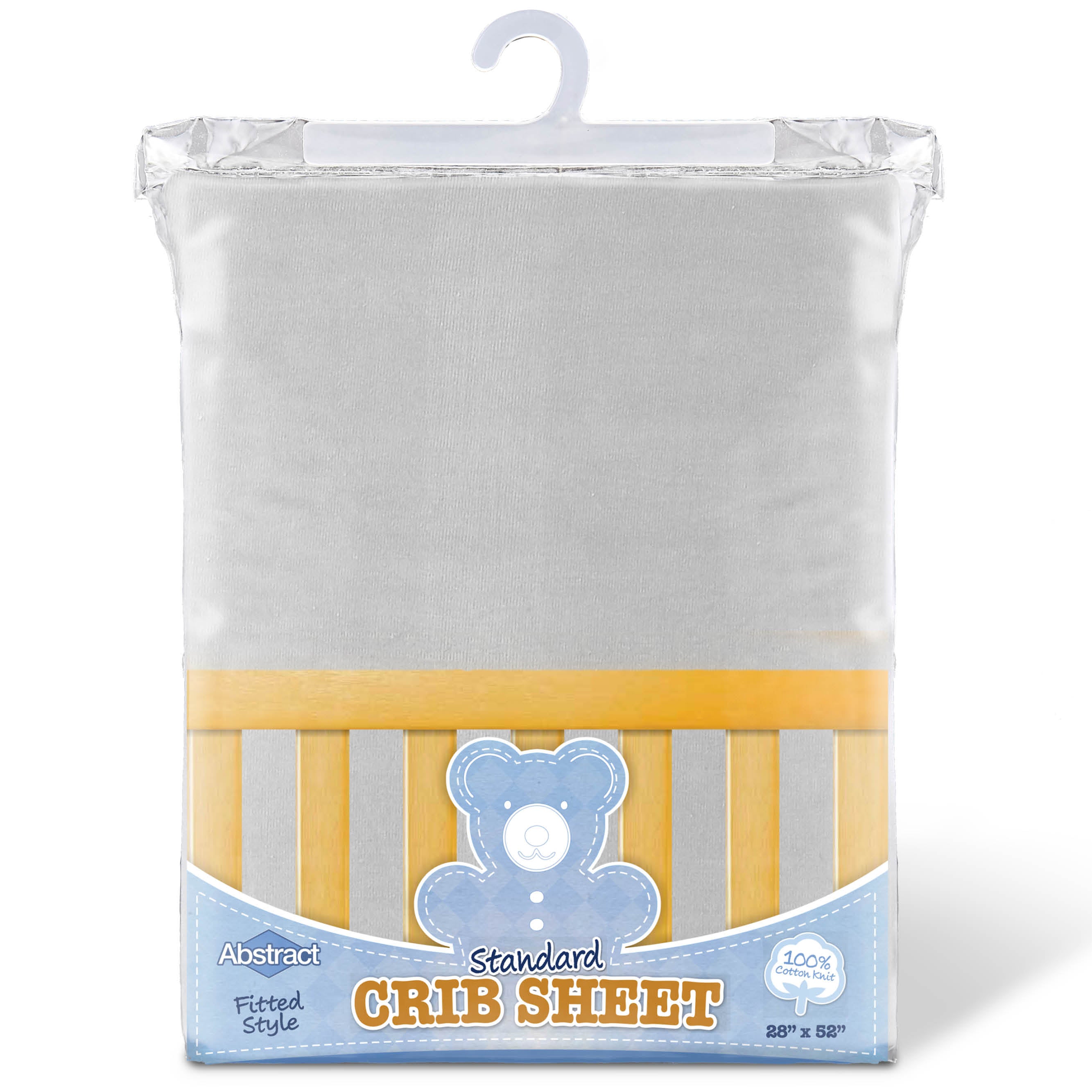 Abstract Print Fitted Cotton Crib Sheet - Soft, Breathable & Hypoallergenic for Baby's Nursery & Safe Sleep