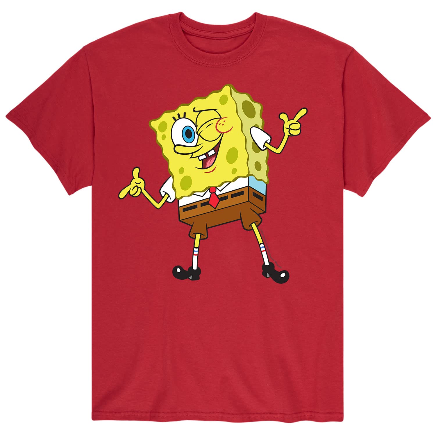Spongebob Squarepants Men's Graphic T-Shirt - Funny Cartoon Short Sleeve Tee for Casual Wear & Fan Gifts