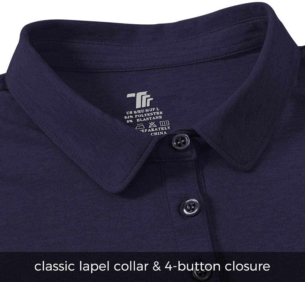 Women's Moisture Wicking Golf Polo Shirts - Breathable Short Sleeve Ladies Golf Tops for Summer - Perfect for Golf Course, Driving Range & Casual Wear