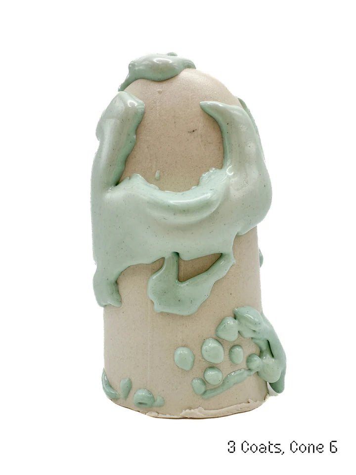 Ritual Glaze △5 6 Gumdrop Pastel Turquoise Ceramic Vase - Elegant Home Decor for Living Room, Bedroom & Wedding Centerpieces