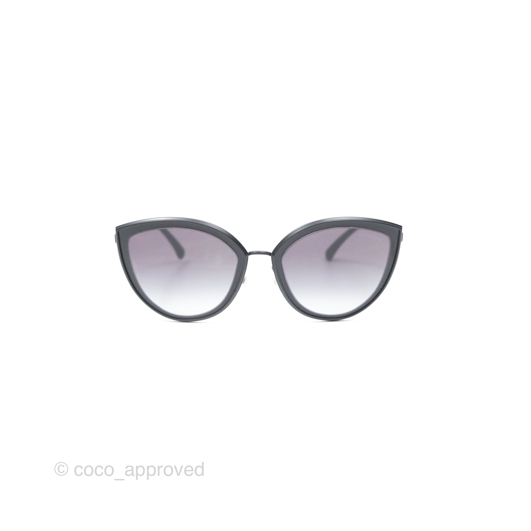 Chanel Cat Eye Sunglasses for Women - Matte Black UV Protection Fashion Shades - Perfect for Beach, Driving & Outdoor Activities