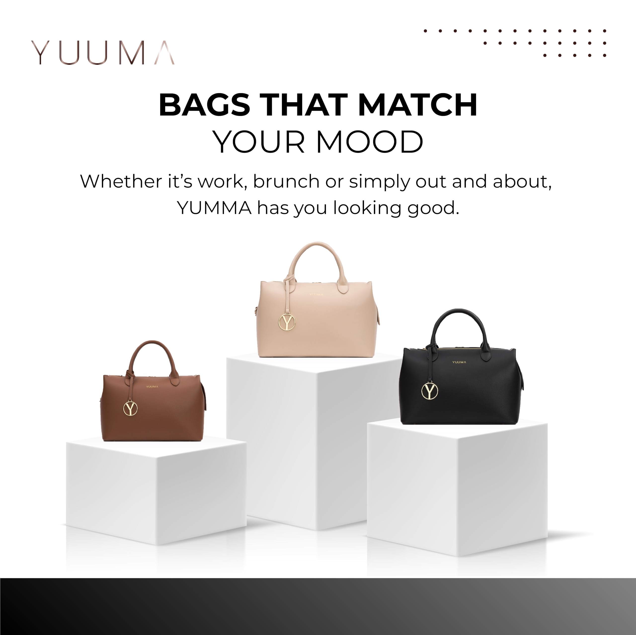 Zuri Vegan Leather Tote Bag - Convertible Crossbody Diaper Bag & Backpack - 7 Pockets for Organization - Modern Stylish Design - Perfect for Moms, Travel & Daily Use
