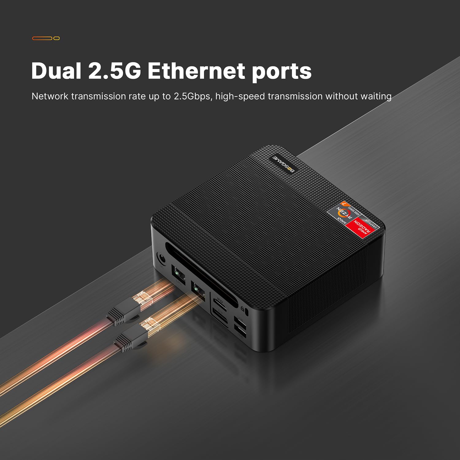 BOSGAME P4Pro Mini Gaming PC - AMD Ryzen 7 5800U (Up to 4.4GHz), 16GB DDR4 RAM, 512GB SSD, Windows 11 Pro | Dual LAN, WiFi 6, BT 5.2 | 4K Triple Display Support | Compact Desktop Computer for Gaming, Office Work & Home Entertainment