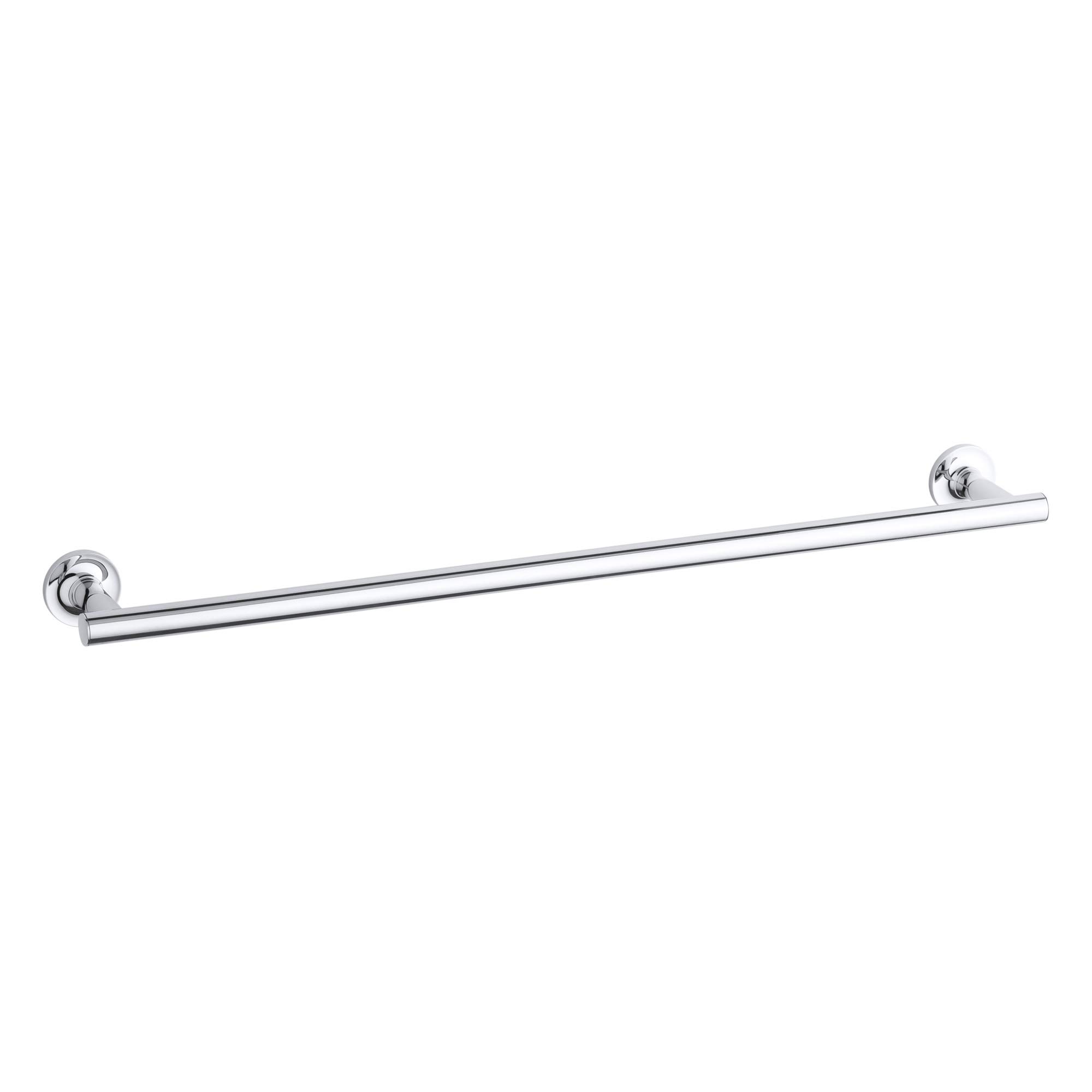 KOHLER Purist Collection Polished Chrome Towel Bar Holder K-14436-CP - Modern Bathroom Towel Rack for Bath, Spa & Luxury Home Decor