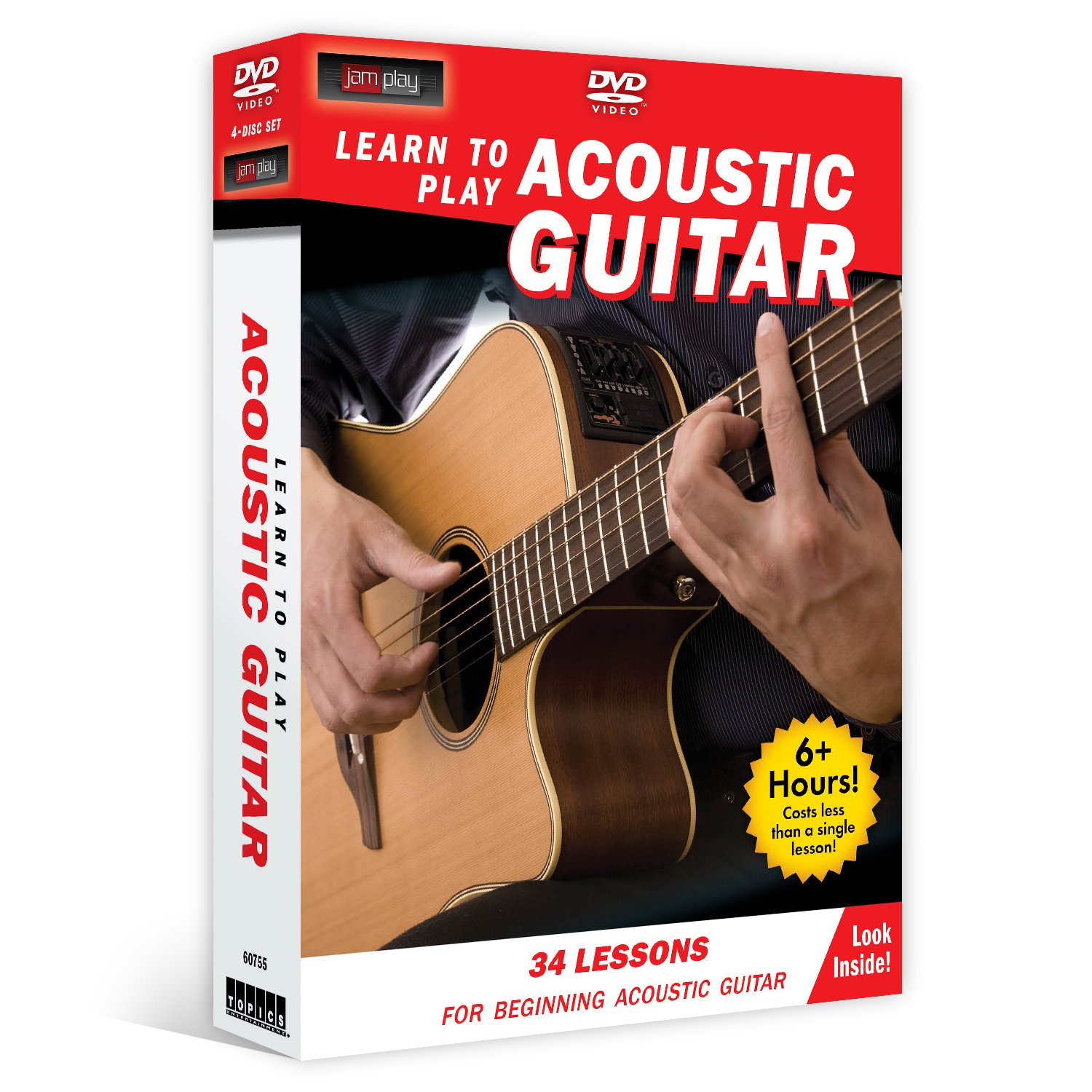 Learn to Play Acoustic Guitar for Beginners - 4 DVD Instructional Set | Perfect for Self-Study, Home Practice & Music Lessons