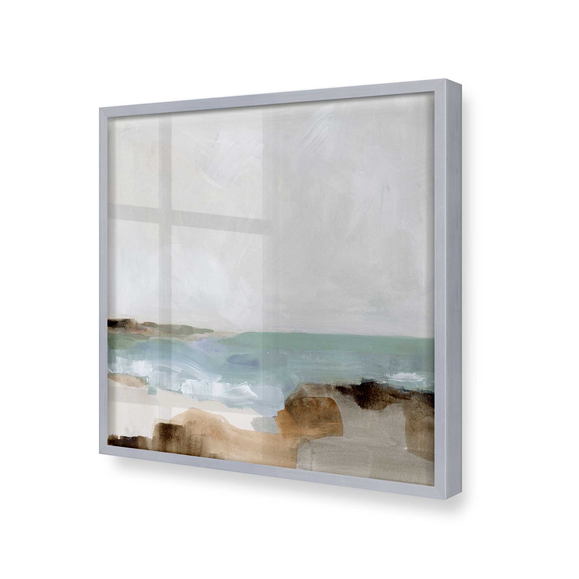 Gentle Tides and Sky Art Print - Coastal Wall Decor for Beach House, Living Room & Bedroom - Ocean Wave Painting for Home & Office