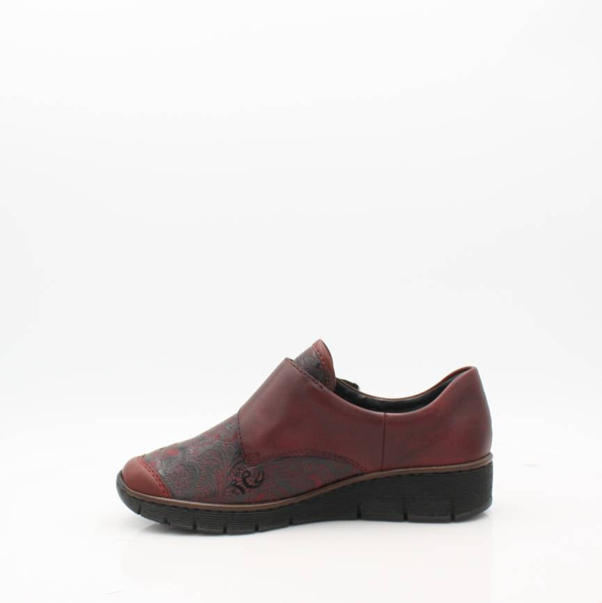 Rieker 537C0 Women's Comfortable Slip-On Shoes - Lightweight & Stylish for Work, Travel & Everyday Wear