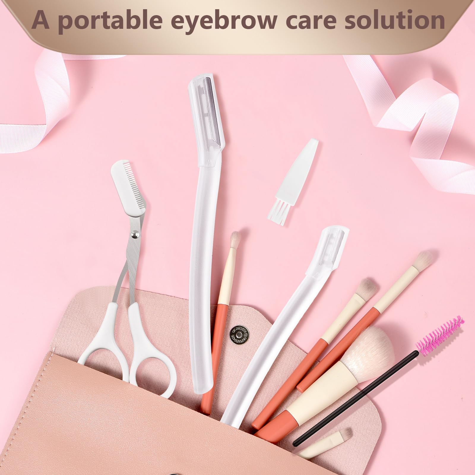 Professional Eyebrow Kit for Women & Men - Precision Trimming & Shaping Set with Eyebrow Scissors, Comb, Razor, Spoolie & Cleaning Brush | Perfect for Home Grooming, Salon Use & Travel Essentials