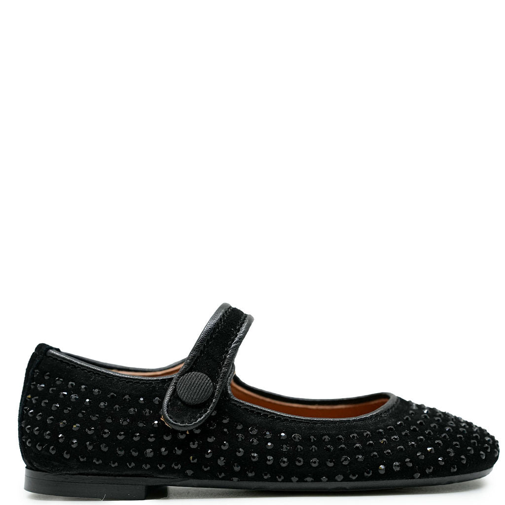 Black Sparkle Studded Mary Jane Shoes for Women - Elegant & Comfortable Dress Shoes for Parties, Weddings & Formal Events
