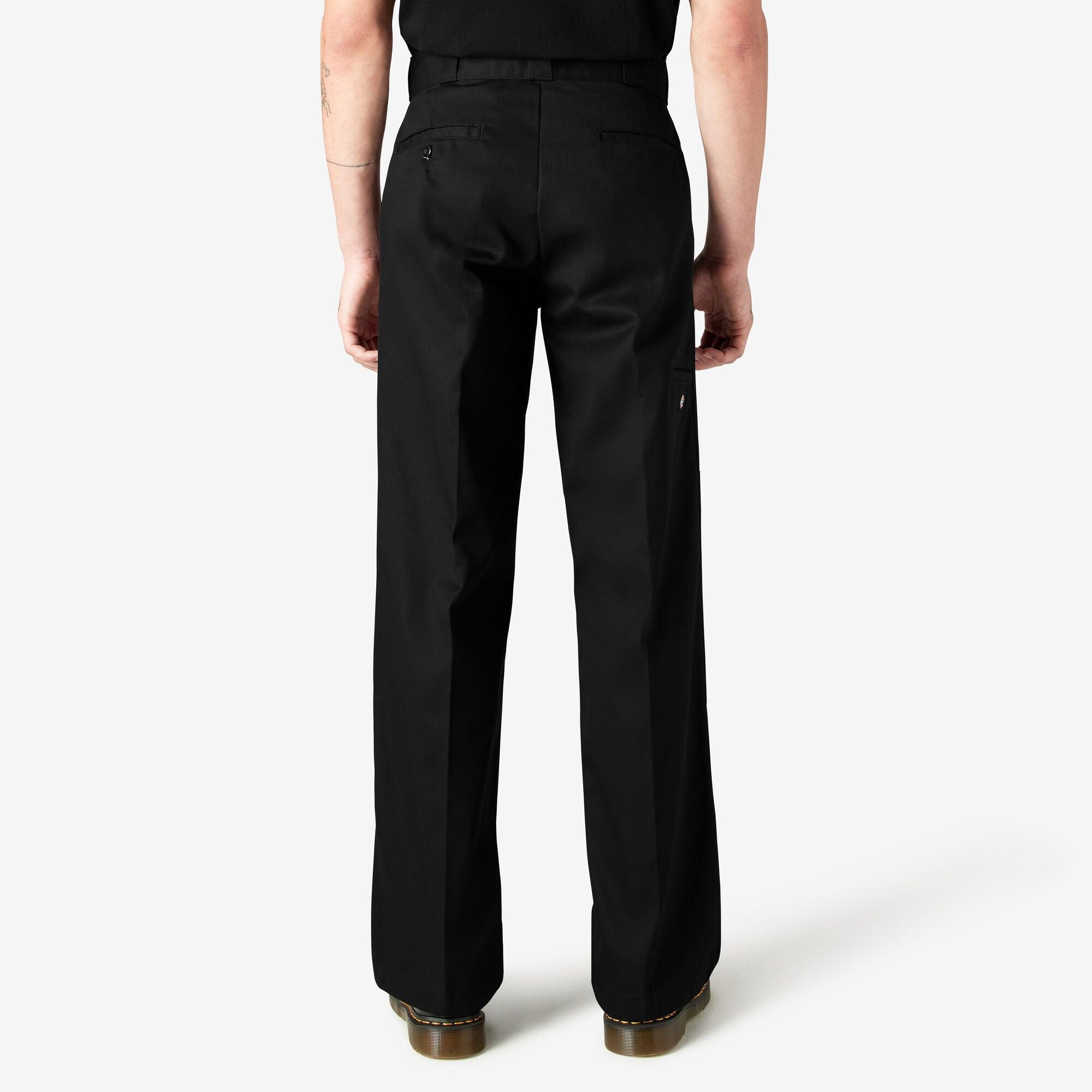 Loose Fit Double Knee Work Pants for Men - Durable Black Cargo Pants for Construction, Landscaping & Outdoor Work
