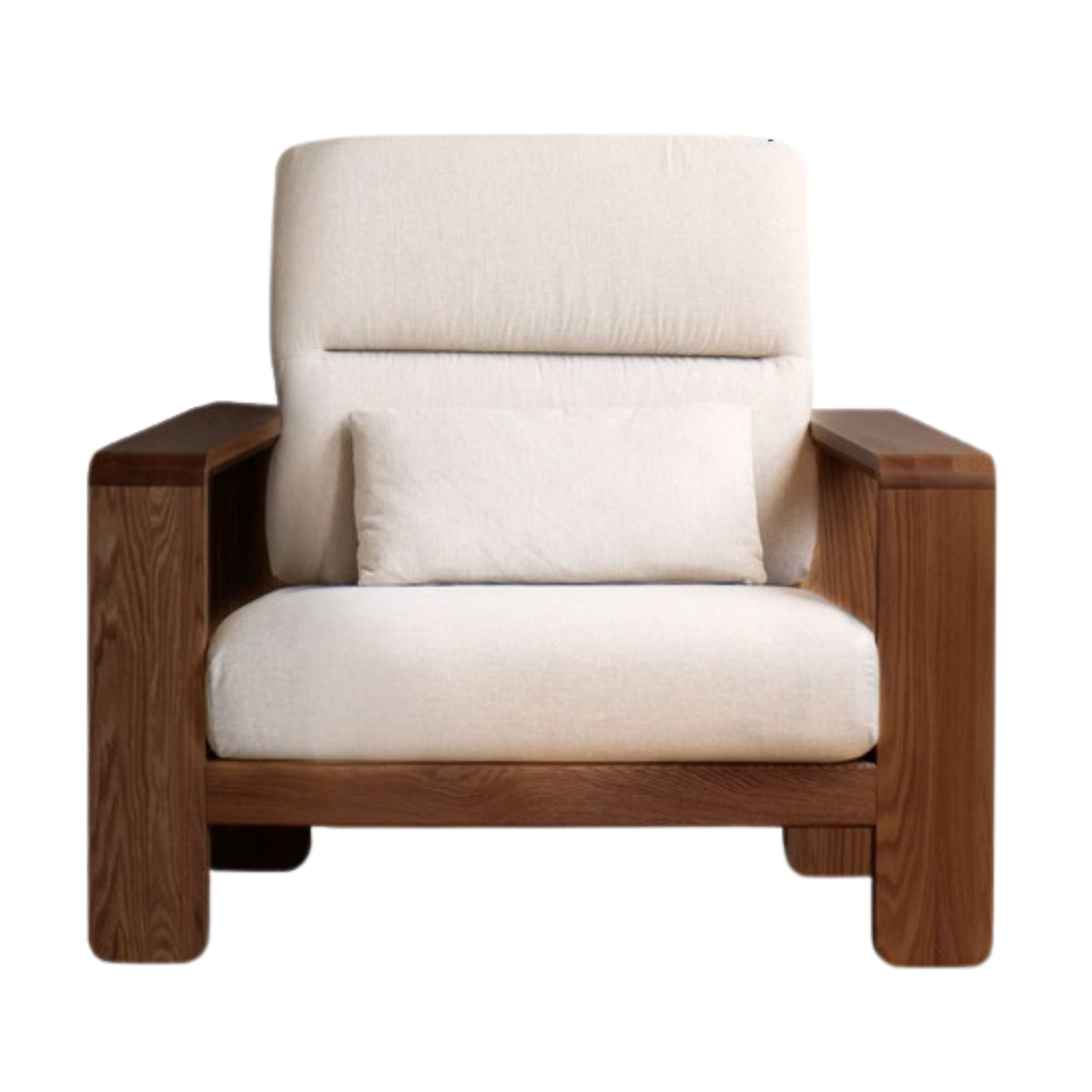 40.5x35.8x38.1 inch / 103x91x97 cm / Walnut Color / single seat imitation cotton