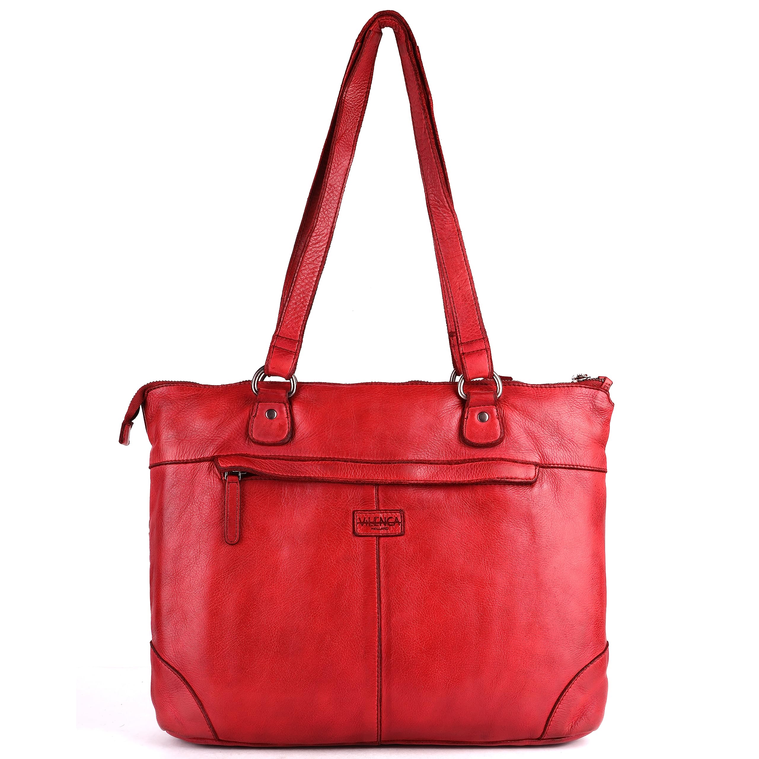 Premium Genuine Leather Women's Tote Bag - Stylish Satchel Purse with Top Handle & Adjustable Shoulder Strap - Perfect for Work, Travel & Everyday Use