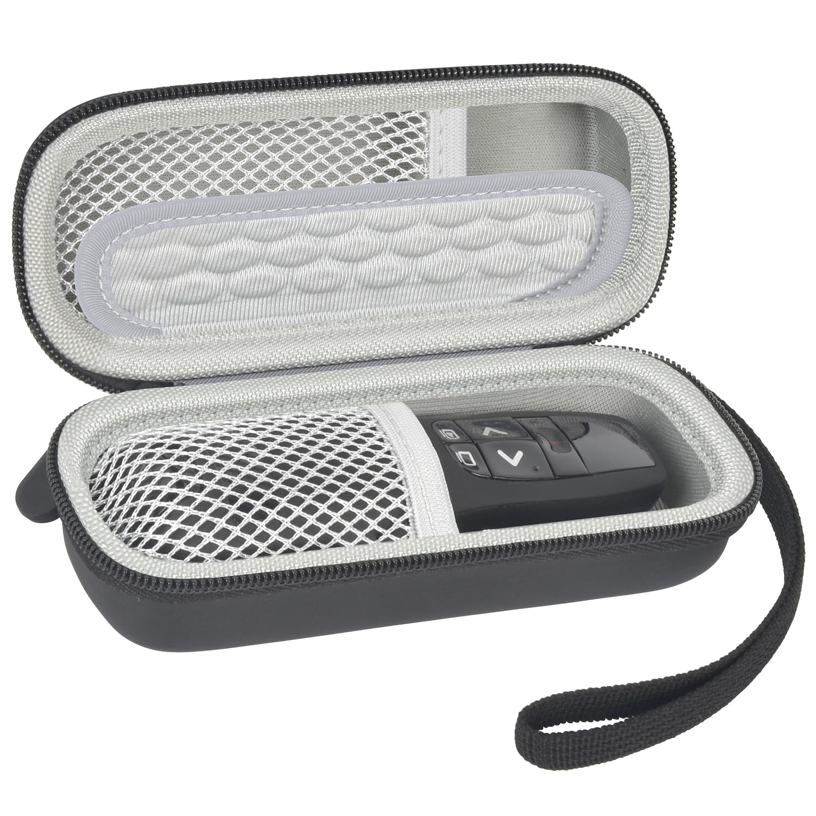 Logitech R400 R500 Wireless Presenter Remote Clicker Case - ANKHOH Zippered Mesh Storage Organizer Bag for Pointer & Accessories (Black) - Perfect for Business Meetings, Presentations & Travel