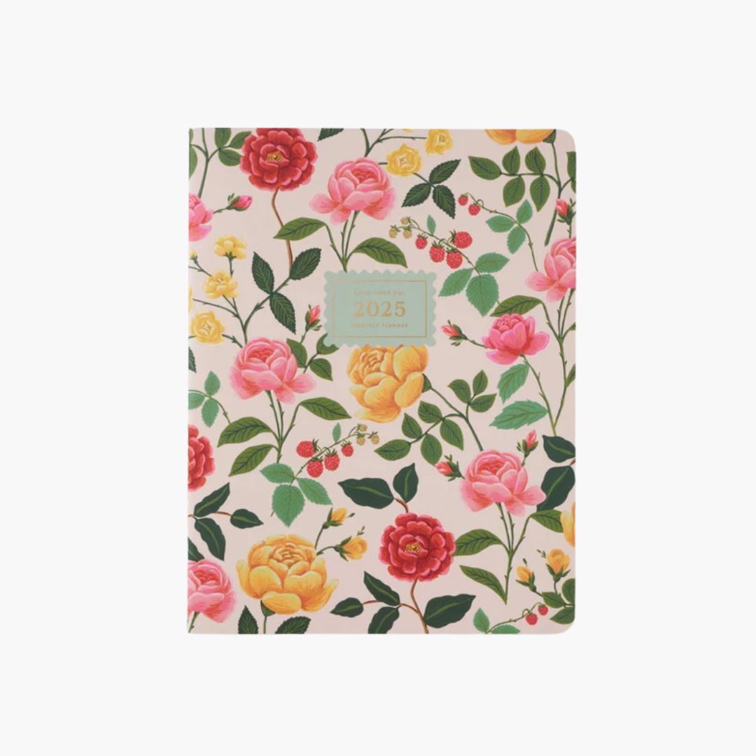 2025 Roses 12-Month Planner - Elegant Floral Appointment Book & Organizer for Work, School, and Personal Scheduling