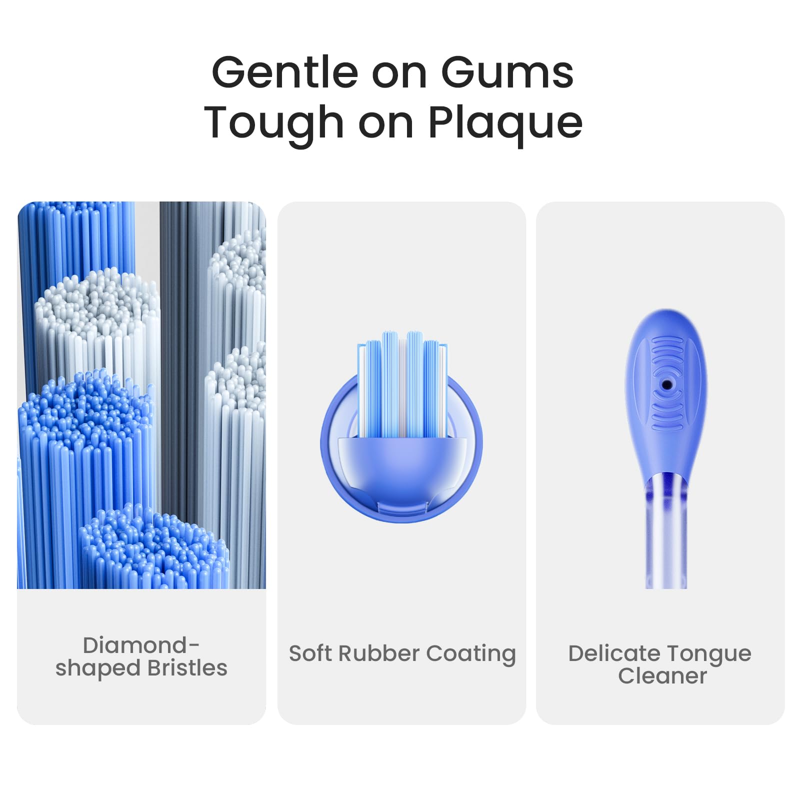 Oclean Ease Sonic Electric Toothbrush - USB Rechargeable, 3 Brush Heads & Timer for Home & Travel