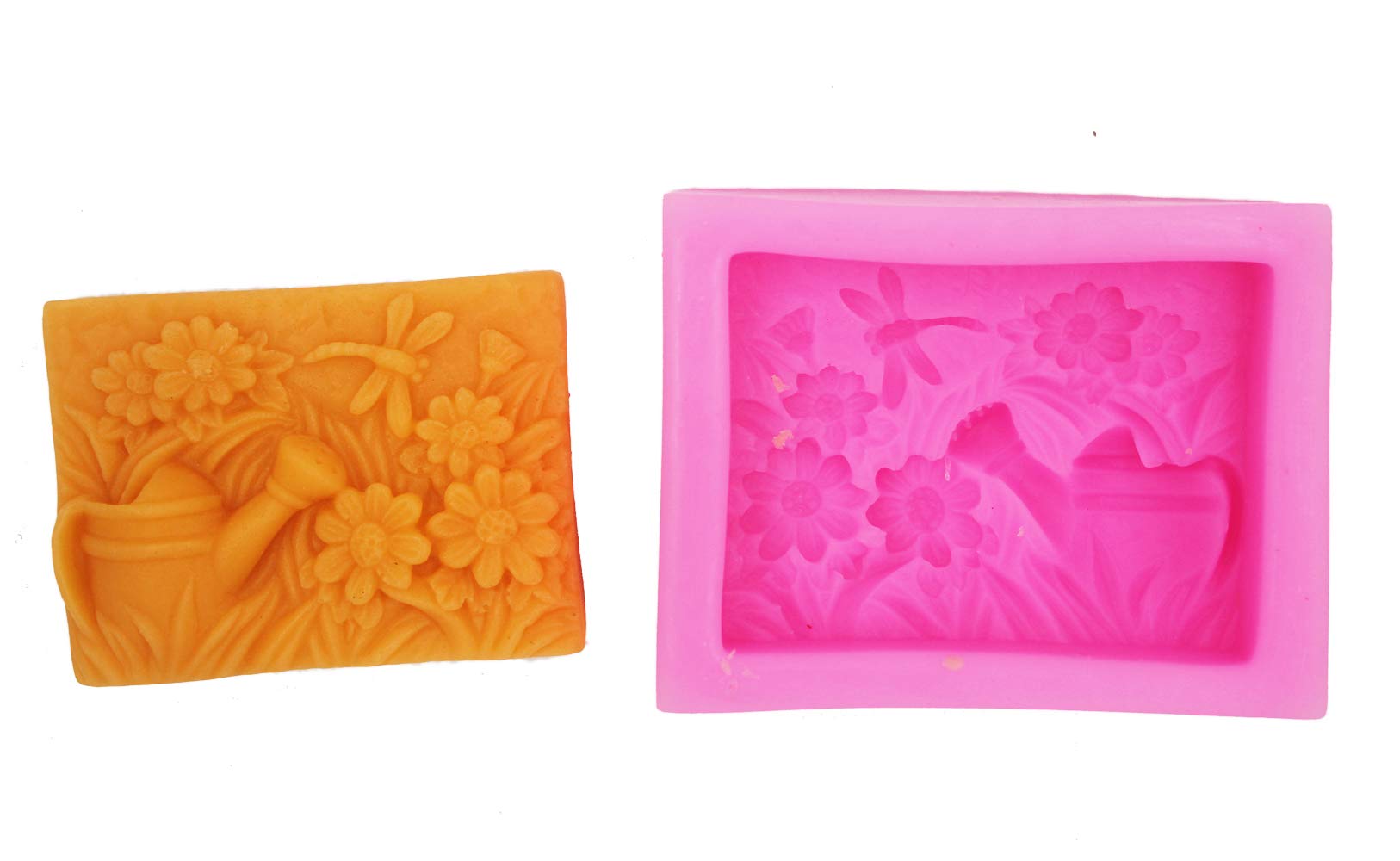 Longzang Flower Dragonfly Silicone Mold for DIY Soap Making, Candle Crafting & Resin Art – Handmade Soap Molds, Candle Molds & Resin Molds (S094) – Perfect for Home Decor, Wedding Favors & Gift Making
