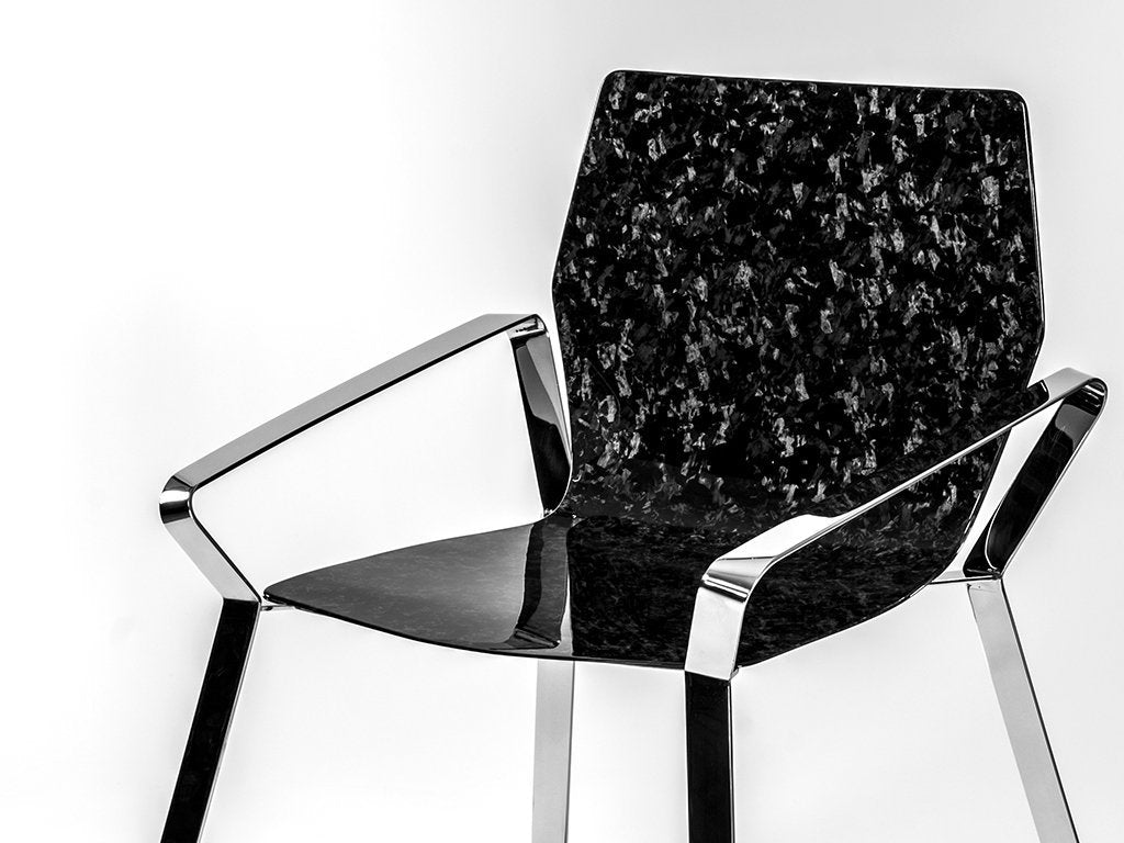 Hexa Carbon Fiber Armchair by Mast Elements - Modern Lightweight Dining Chair for Home & Office - Perfect for Living Room, Dining Room, and Workspace