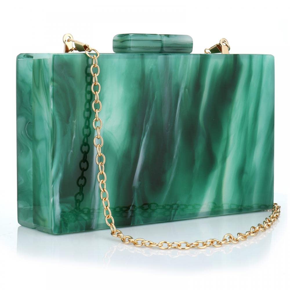 Elegant Marbling Acrylic Handbags for Women - Stylish Evening Party Clutch Purse & Crossbody Bag for Prom, Banquet, Wedding & Special Occasions