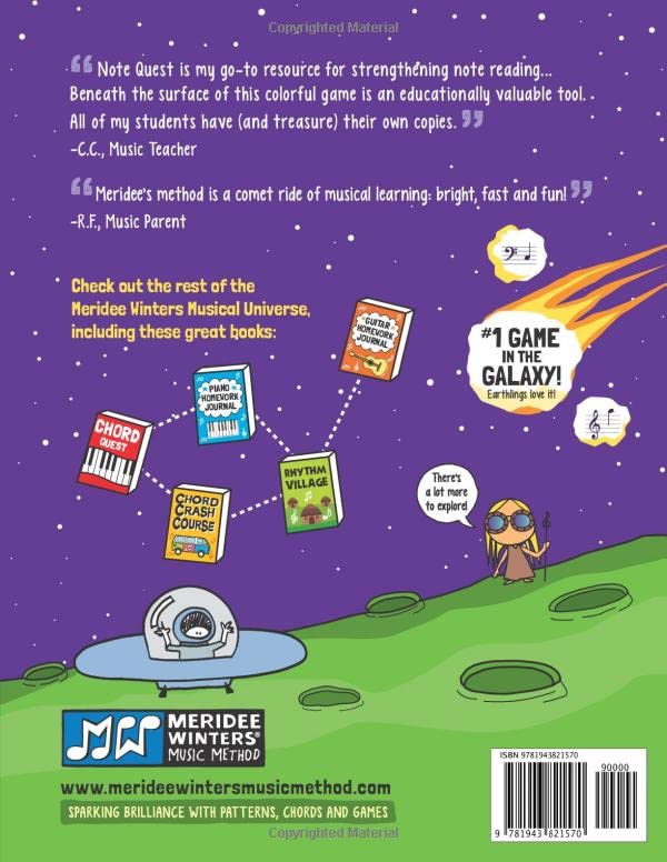 Meridee Winters Note Quest Piano Game Book: Fun Note Reading Drills & Activities for Kids - Perfect for Music Lessons, Homeschooling & Beginner Piano Practice