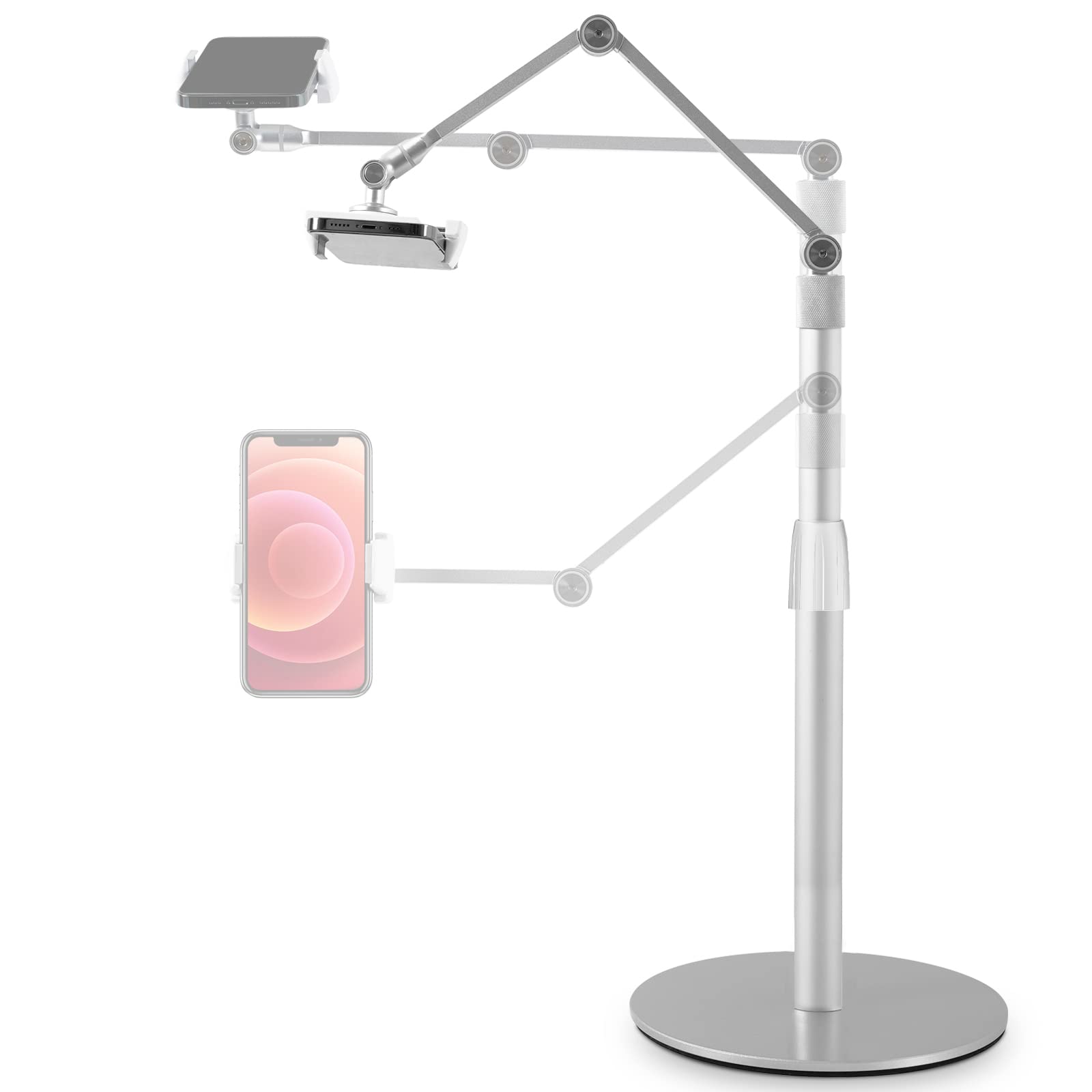 Viozon Adjustable Tablet & Phone Stand - 360° Swivel & Height Adjustable Aluminum Desktop Holder for 3.5-11