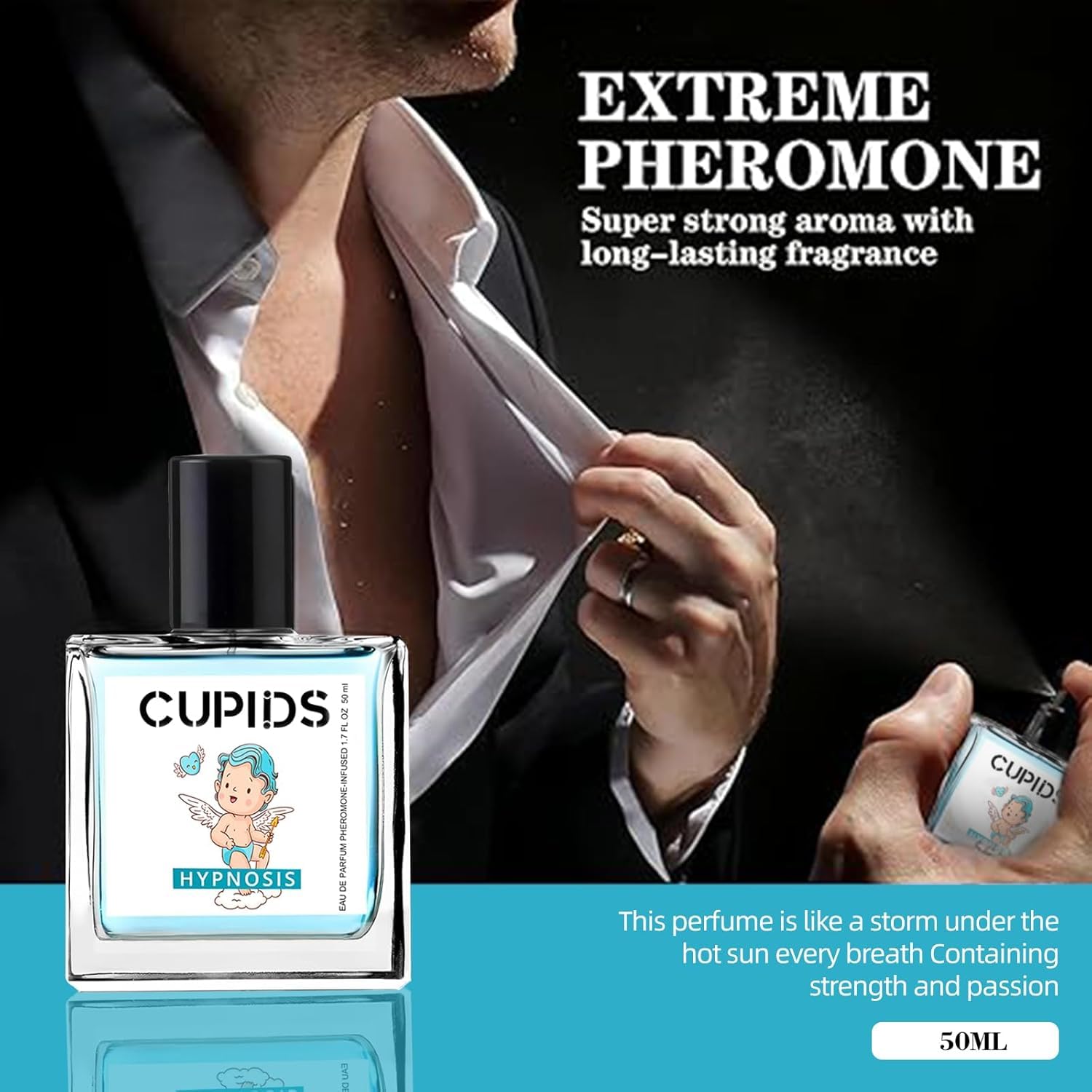 **Cupid Cologne for Men - Hypnotic Pheromone Fragrance | Long-Lasting Scent for Date Night & Special Occasions**