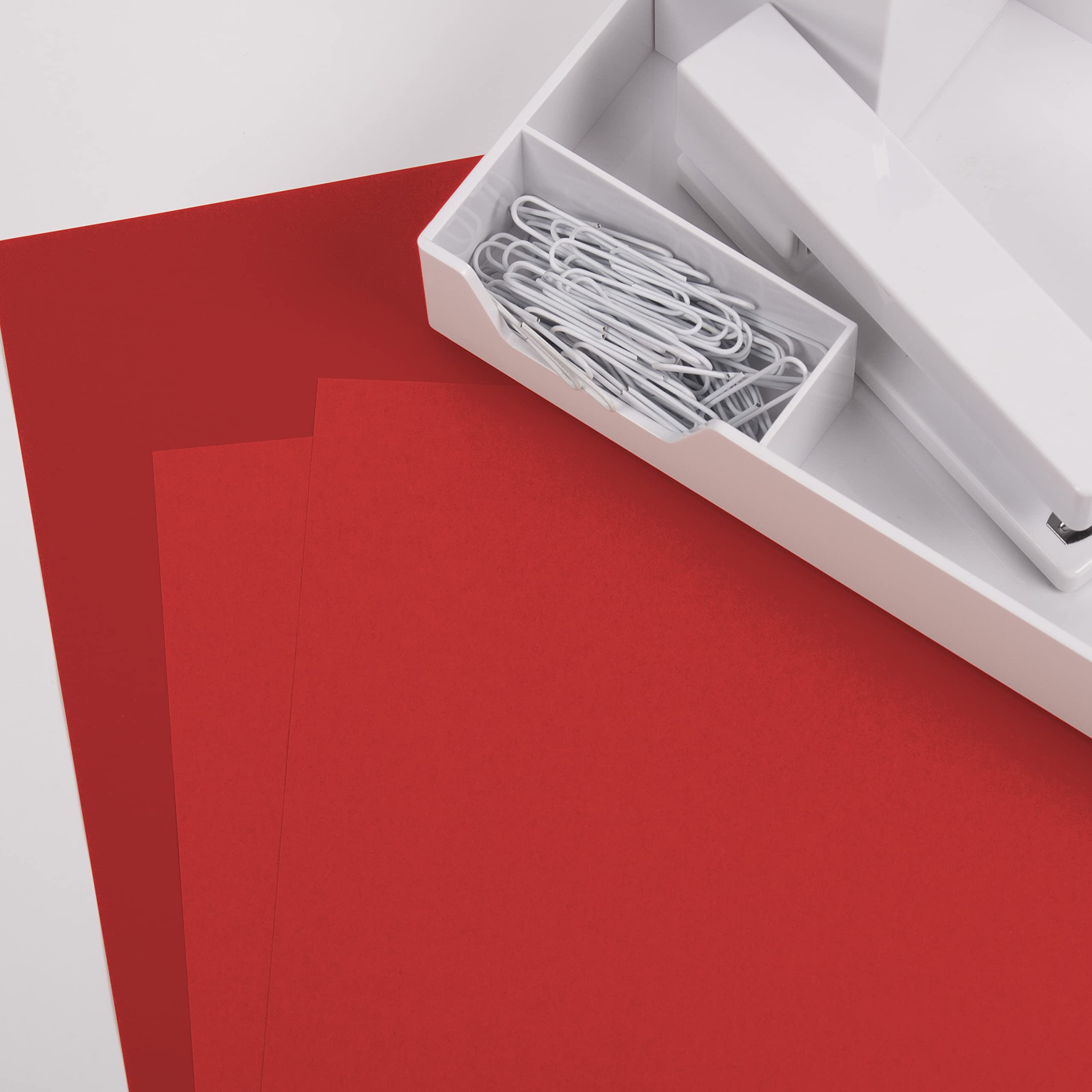 JAM PAPER Colored 24lb Paper - 90 GSM - 8.5 x 11 Inches - Red Recycled Paper - 50 Sheets per Pack - Perfect for Office, School, Craft Projects & Eco-Friendly Printing