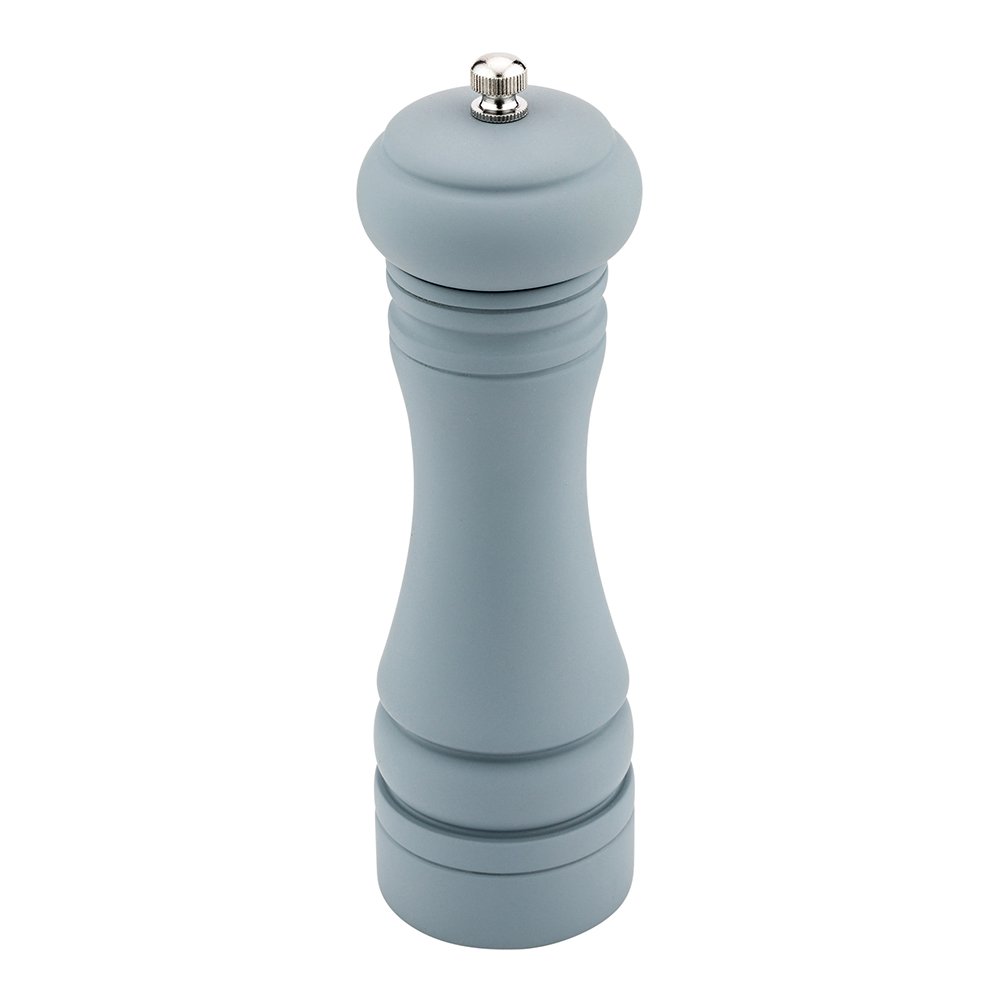 Premium 7.5-Inch French Style Pepper Mill - Adjustable Coarseness Pepper Grinder for Restaurants, Cafes & Catering - Eco-Friendly Rubberwood with Matte Gray Finish - Perfect for Dining Tables, Kitchen Countertops & Gourmet Cooking (1 Count)