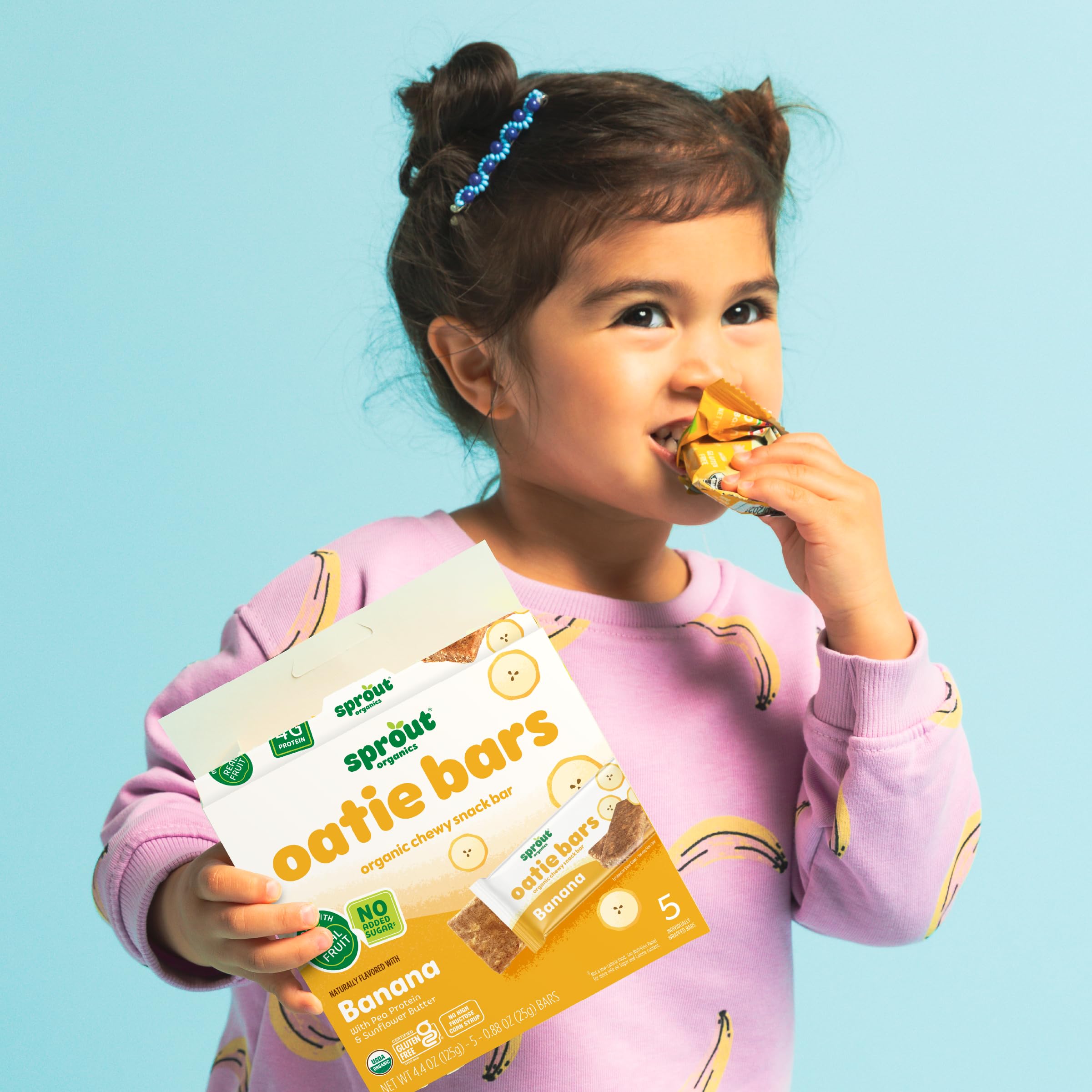 Organic Cocomelon Sprout Banana Snack Bars for Babies & Toddlers - 5 Count (Pack of 6) | Healthy On-The-Go Snacks for Daycare, Travel & Playtime