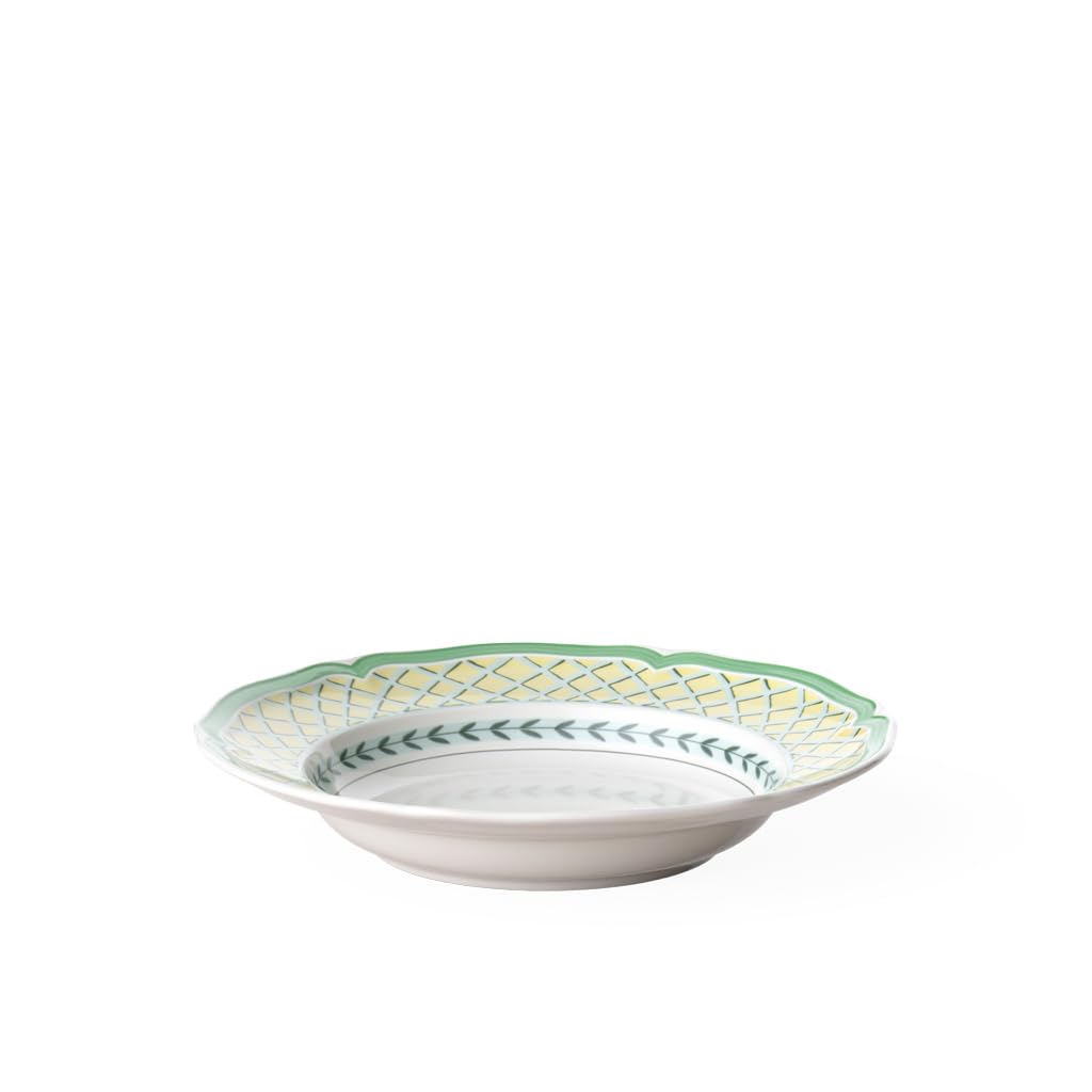 Villeroy & Boch French Garden Orange Deep Soup Plate - Premium German Porcelain Dinnerware, 9 Inch Elegant Soup Bowl for Fine Dining & Home Entertaining