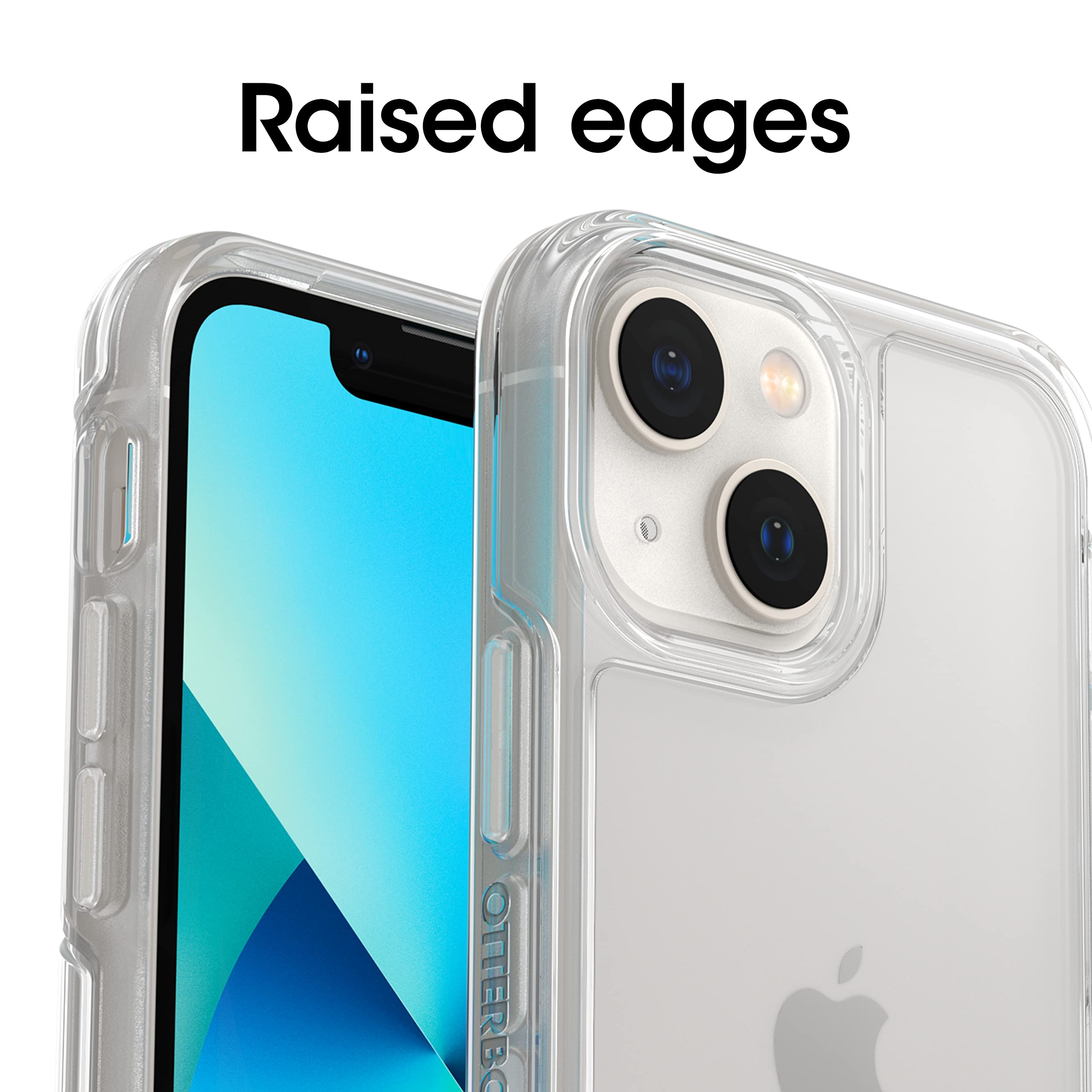 OtterBox Symmetry Series Clear Case for iPhone 13 mini & 12 mini - Slim Protective Cover with Wireless Charging Compatibility & Raised Edges for Screen/Camera Protection | Perfect for Business Use, Travel & Everyday Protection