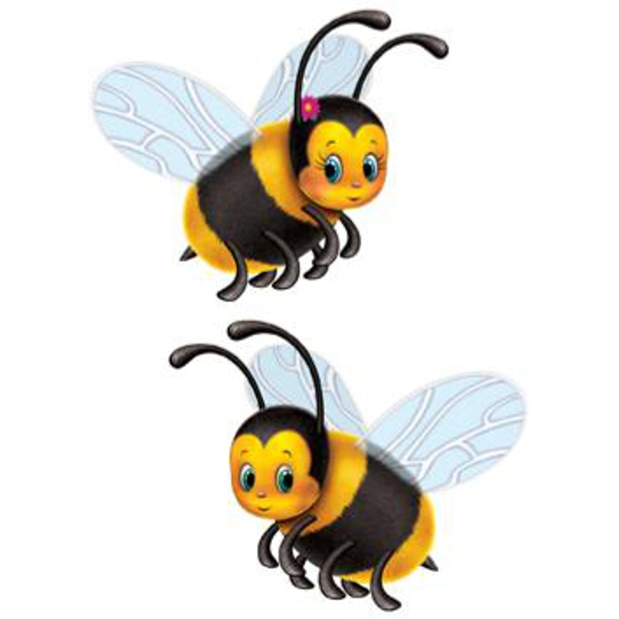 Double-Sided Bumblebee Cutouts - Pack of 2 | DIY Home Decor, Classroom Crafts & Party Supplies