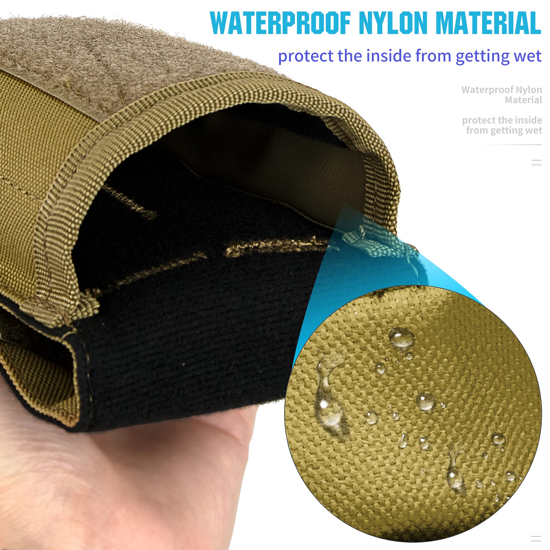 BVYA Tactical MOLLE Phone Holster Pouch - Compatible with iPhone 15 Pro Max/15 Pro/15 Plus/15/14 Pro Max/13 Pro Max/12 Pro Max & 4.7